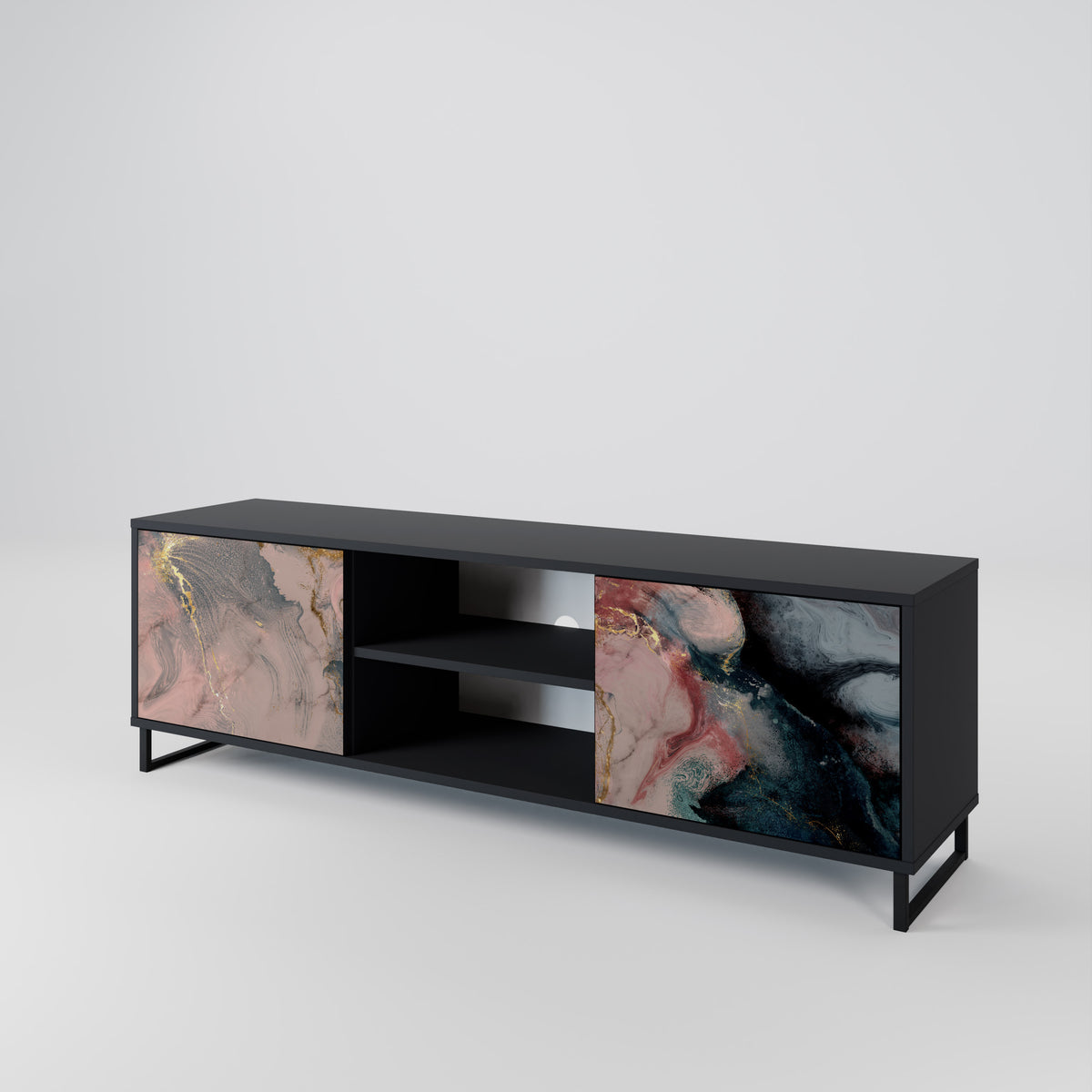 GILDED SWIRLS Mueble de TV de 2 Puertas