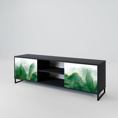 Porta TV EXPENSIVE NATURE a 2 ante in finitura nera