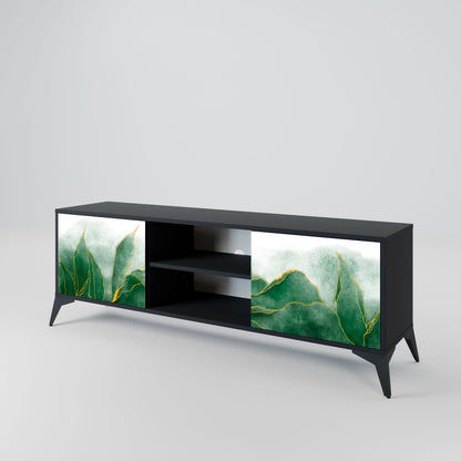 Porta TV EXPENSIVE NATURE a 2 ante in finitura nera