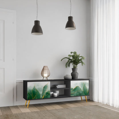 Porta TV EXPENSIVE NATURE a 2 ante in finitura nera