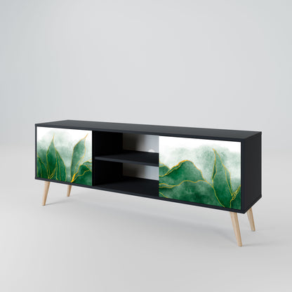 Porta TV EXPENSIVE NATURE a 2 ante in finitura nera