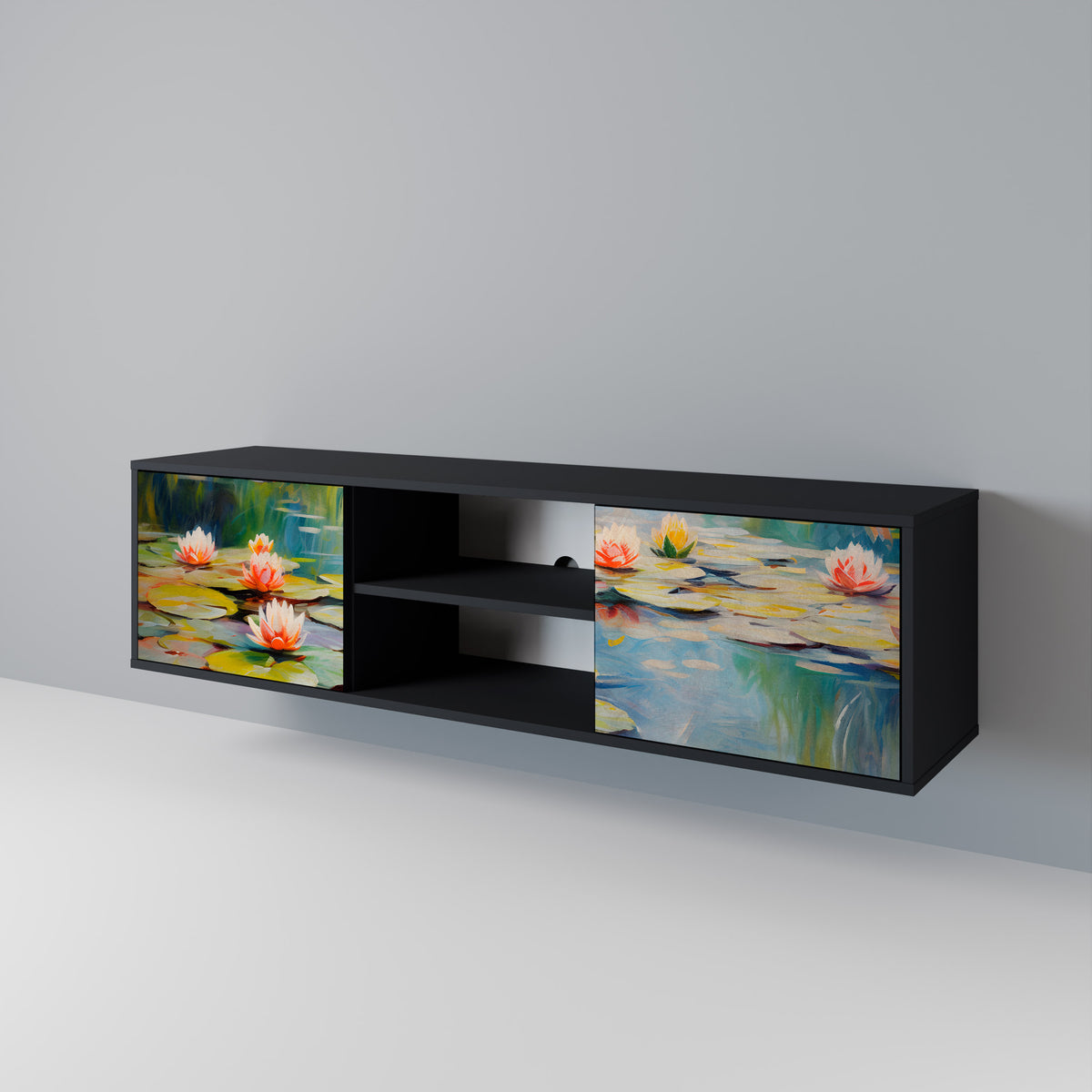 BLOOMING WATERS 2-türiges TV-Lowboard
