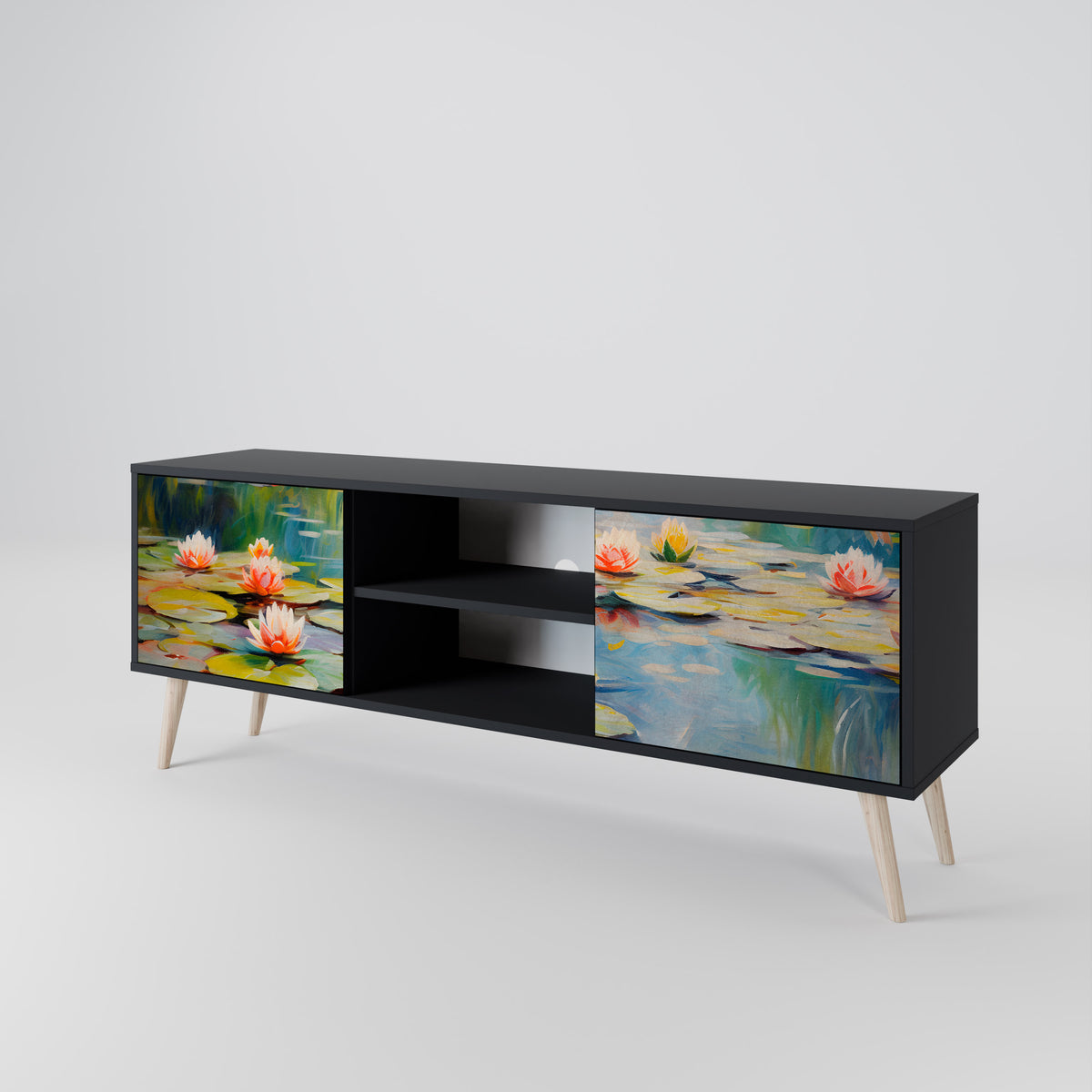 BLOOMING WATERS 2-türiges TV-Lowboard