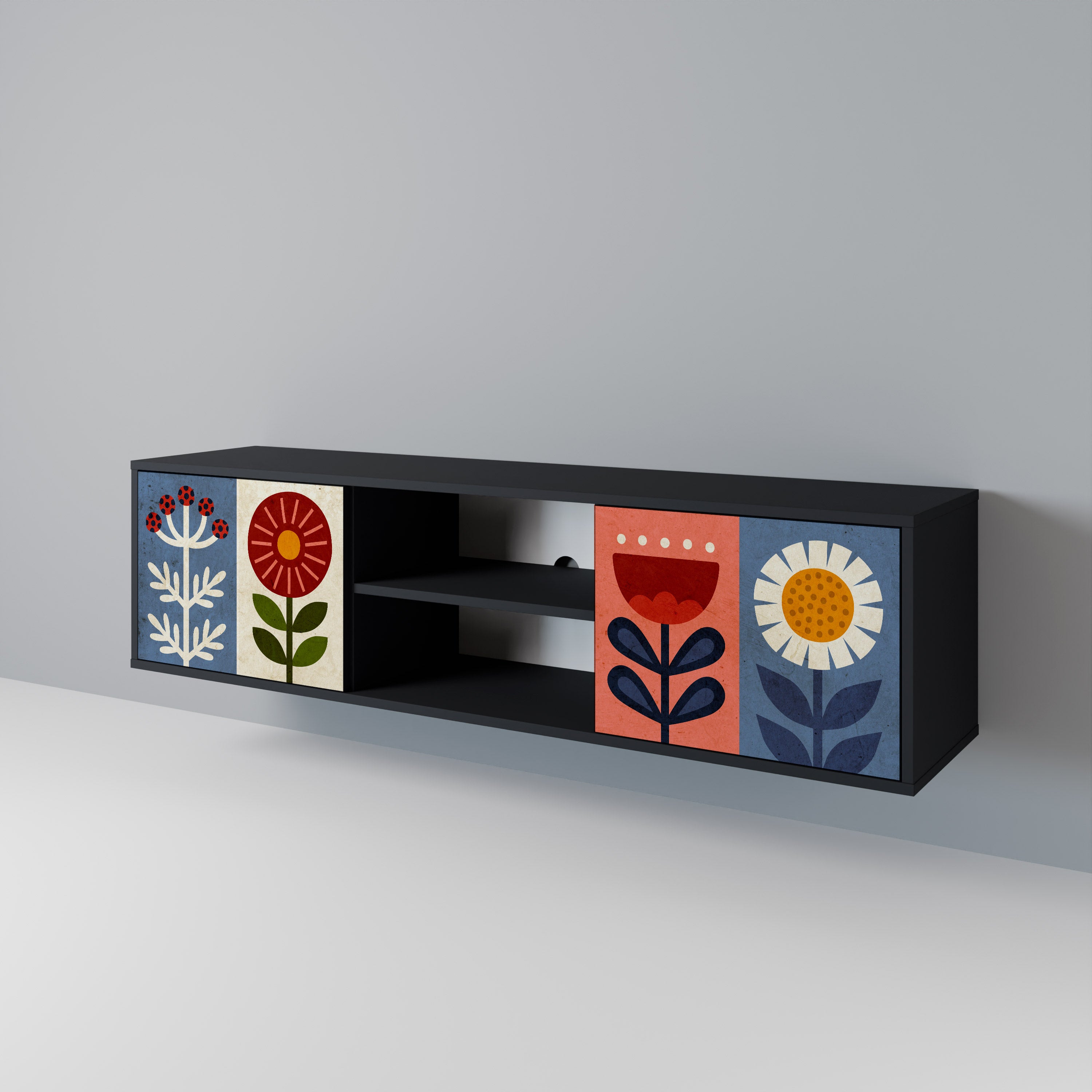 SCANDIC FLOWERET 2-türiges TV-Lowboard