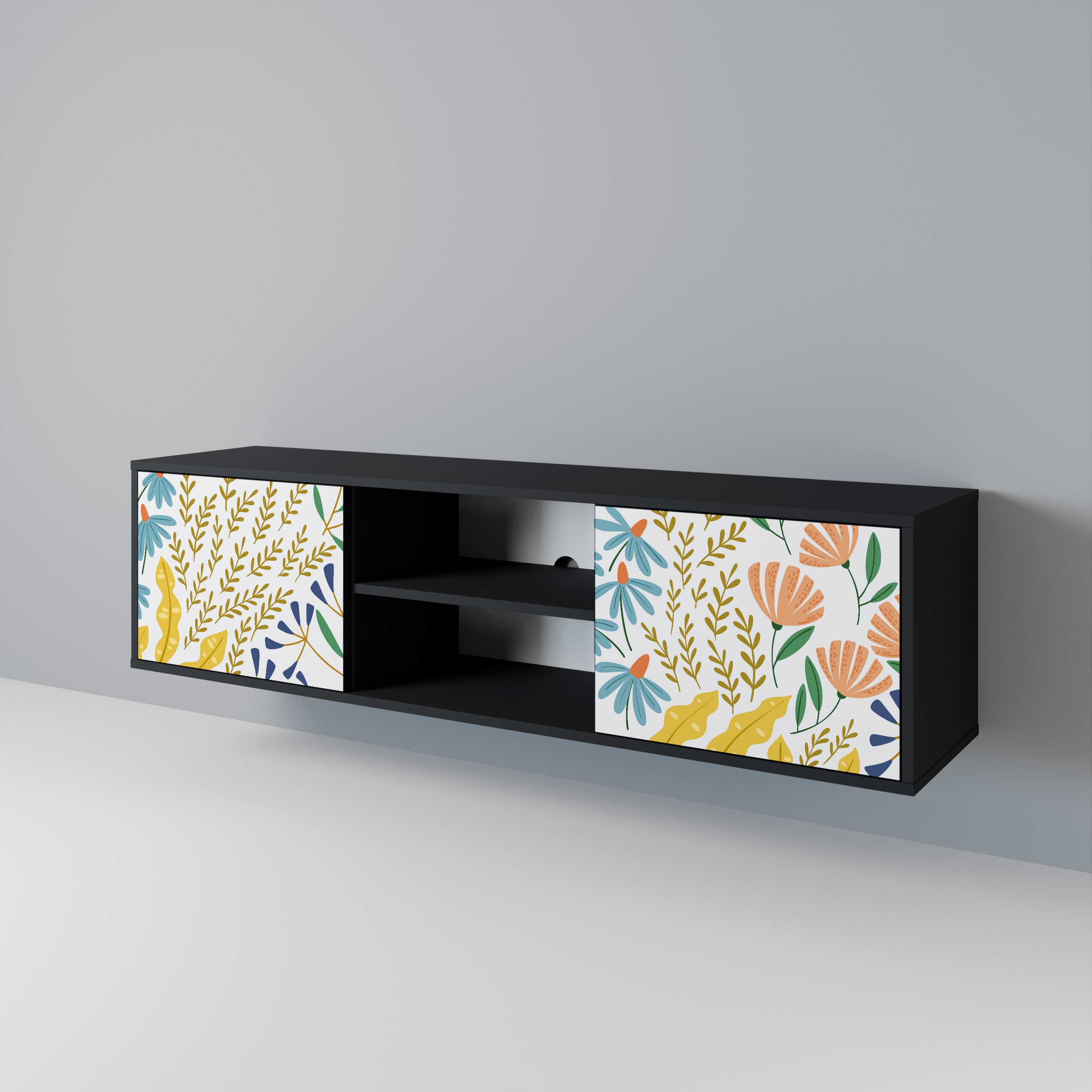 HELLO SPRING Mueble de TV de 2 Puertas