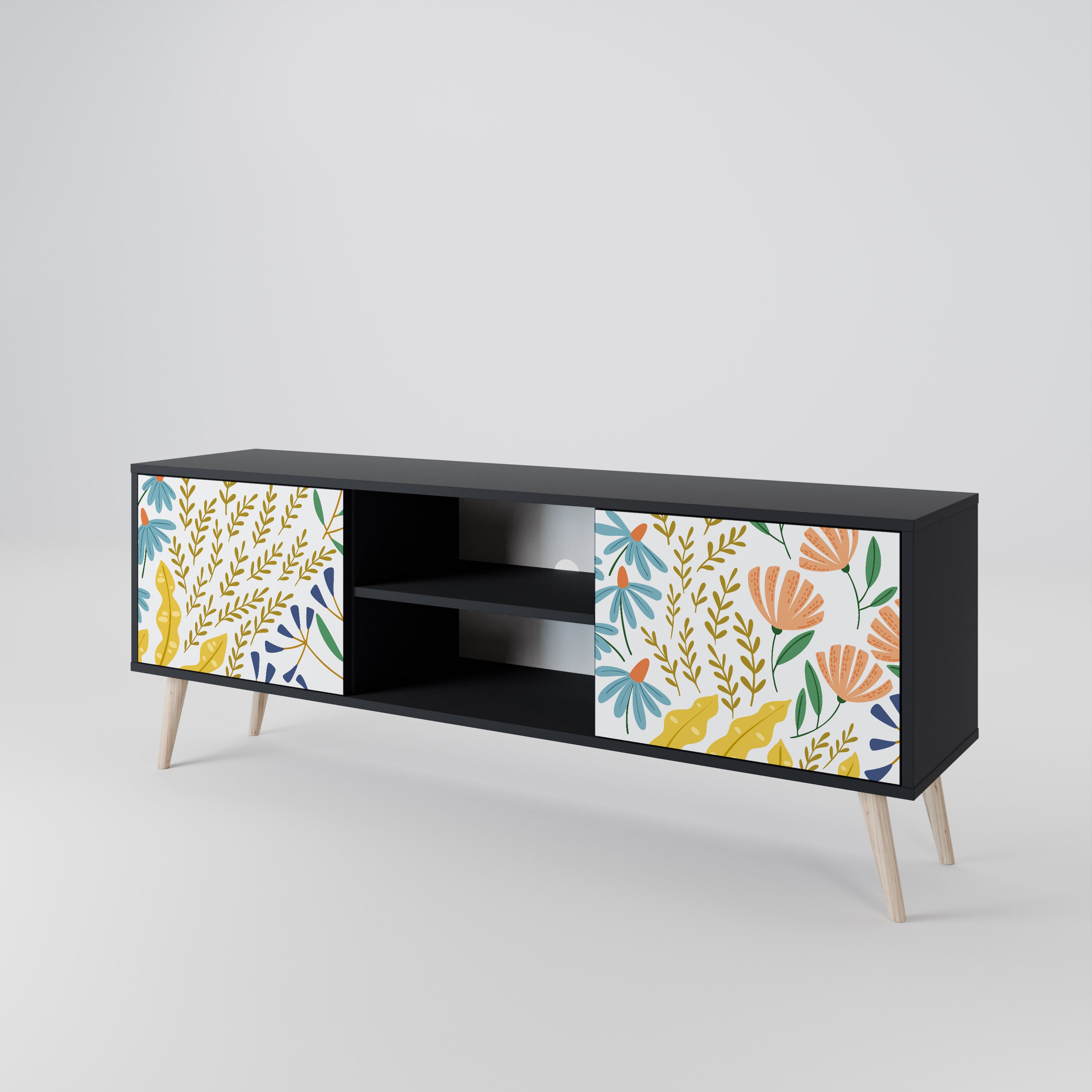 HELLO SPRING Mueble de TV de 2 Puertas