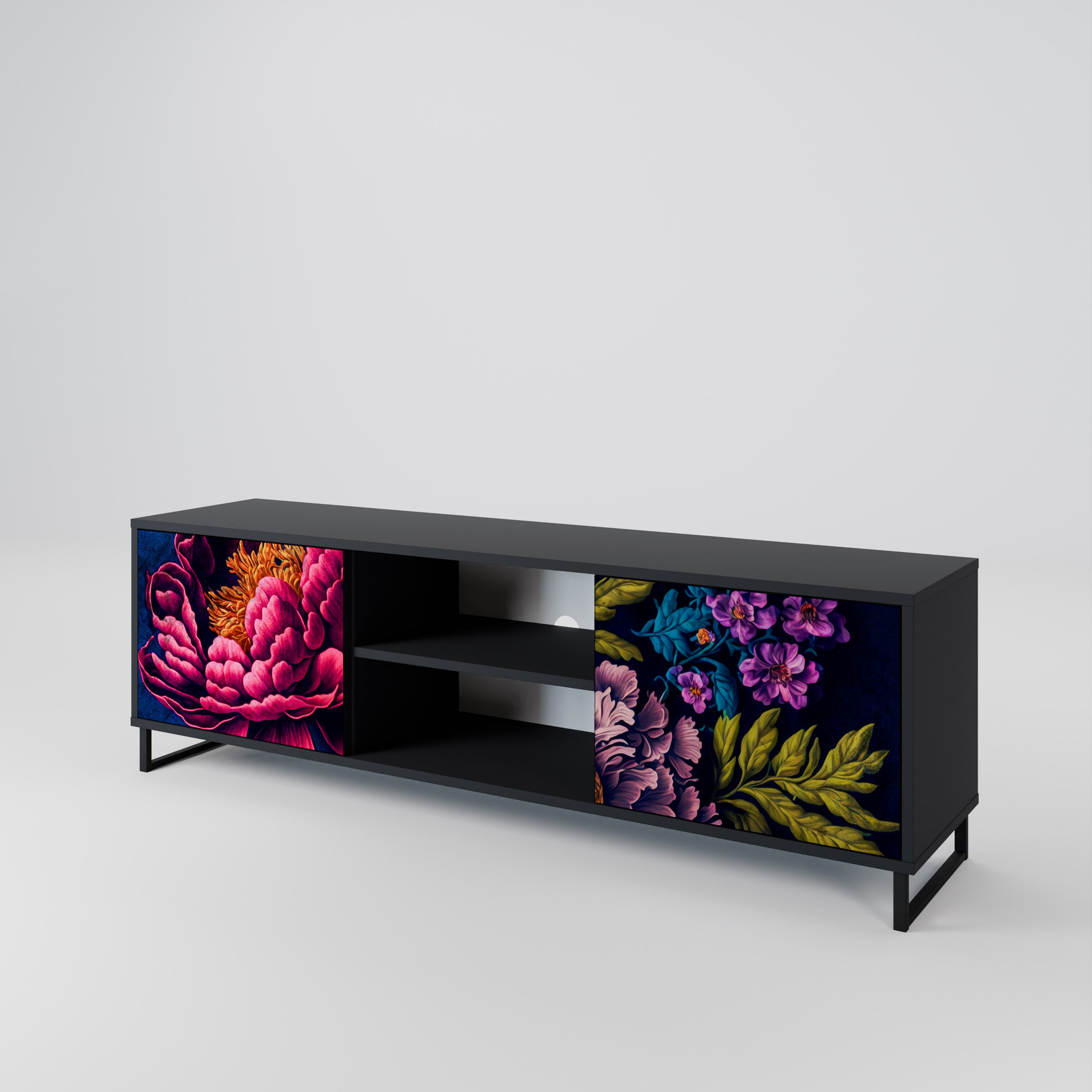 BLOOMING ELEGANCE Mueble de TV de 2 Puertas