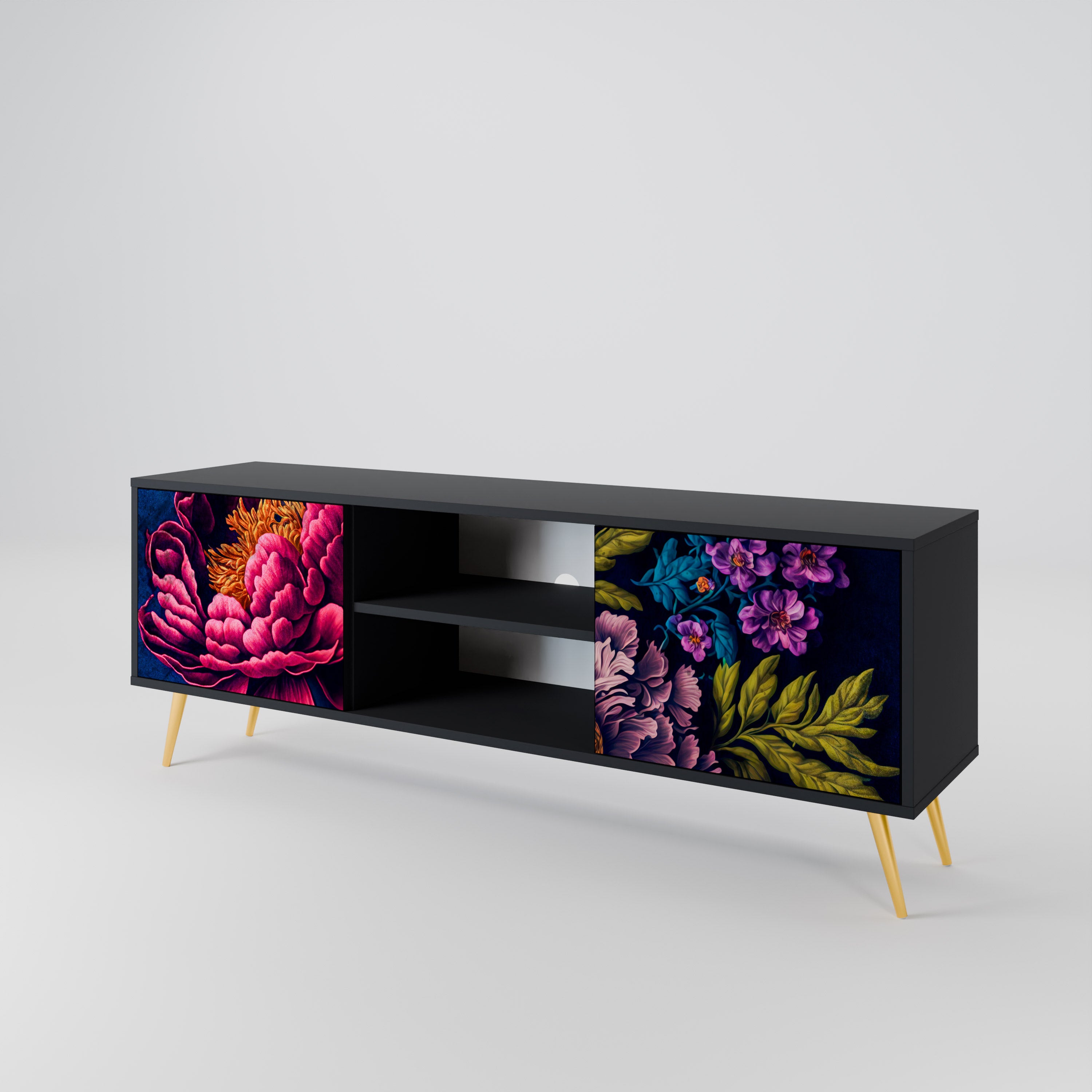 BLOOMING ELEGANCE Mueble de TV de 2 Puertas