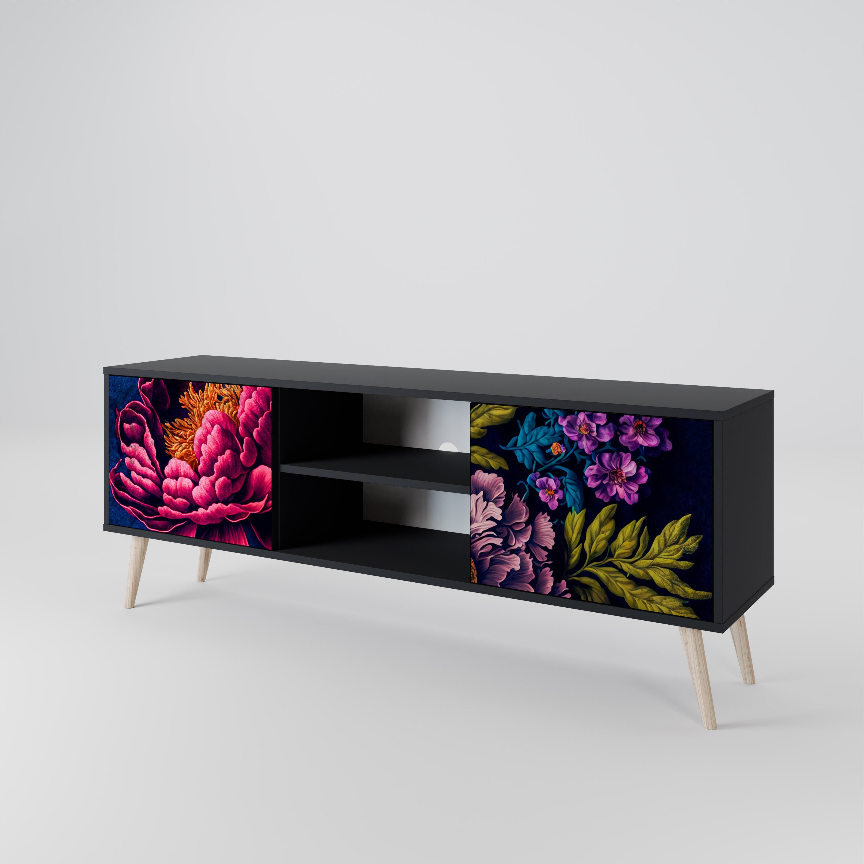 BLOOMING ELEGANCE Mueble de TV de 2 Puertas
