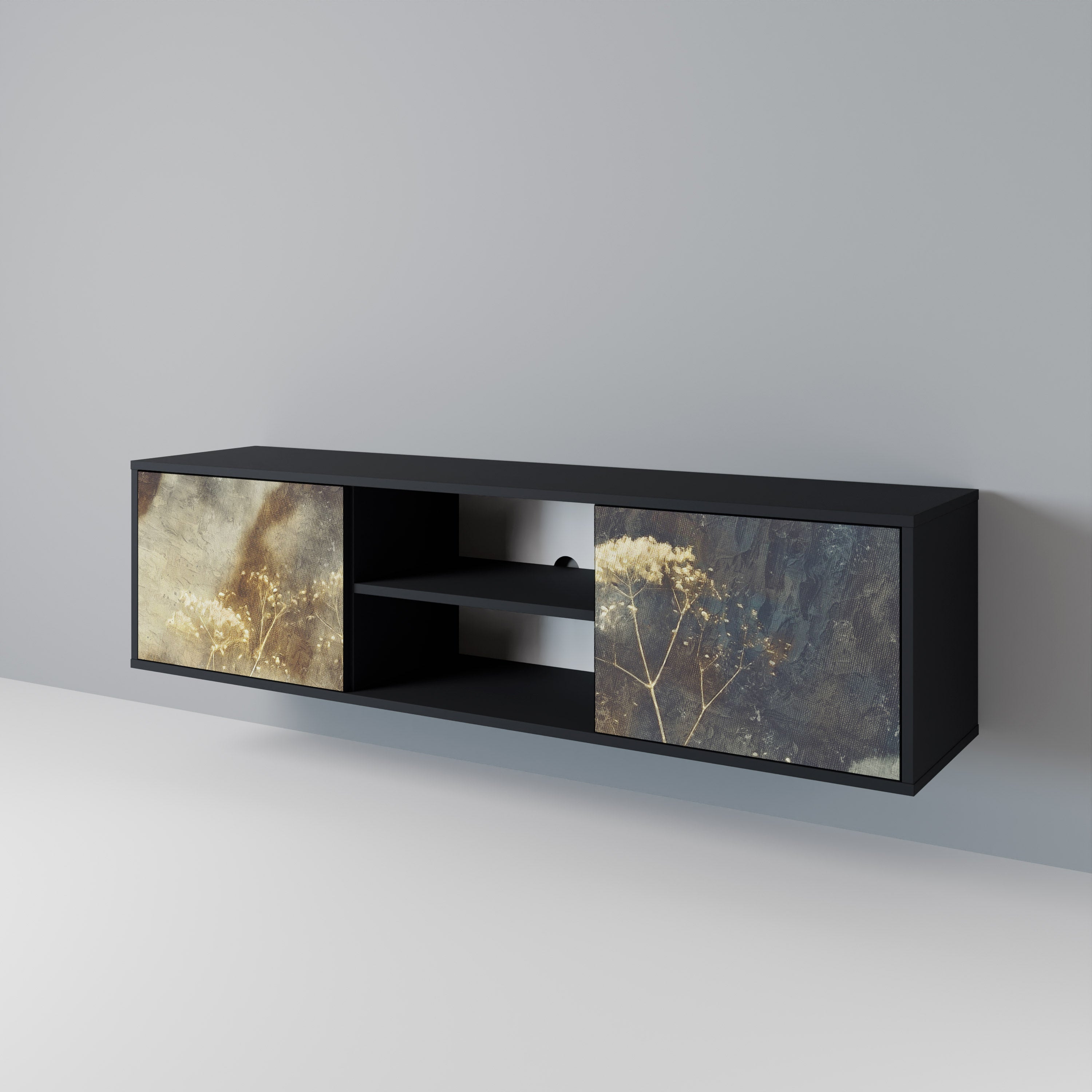 GENTLE POWER Mueble de TV de 2 Puertas