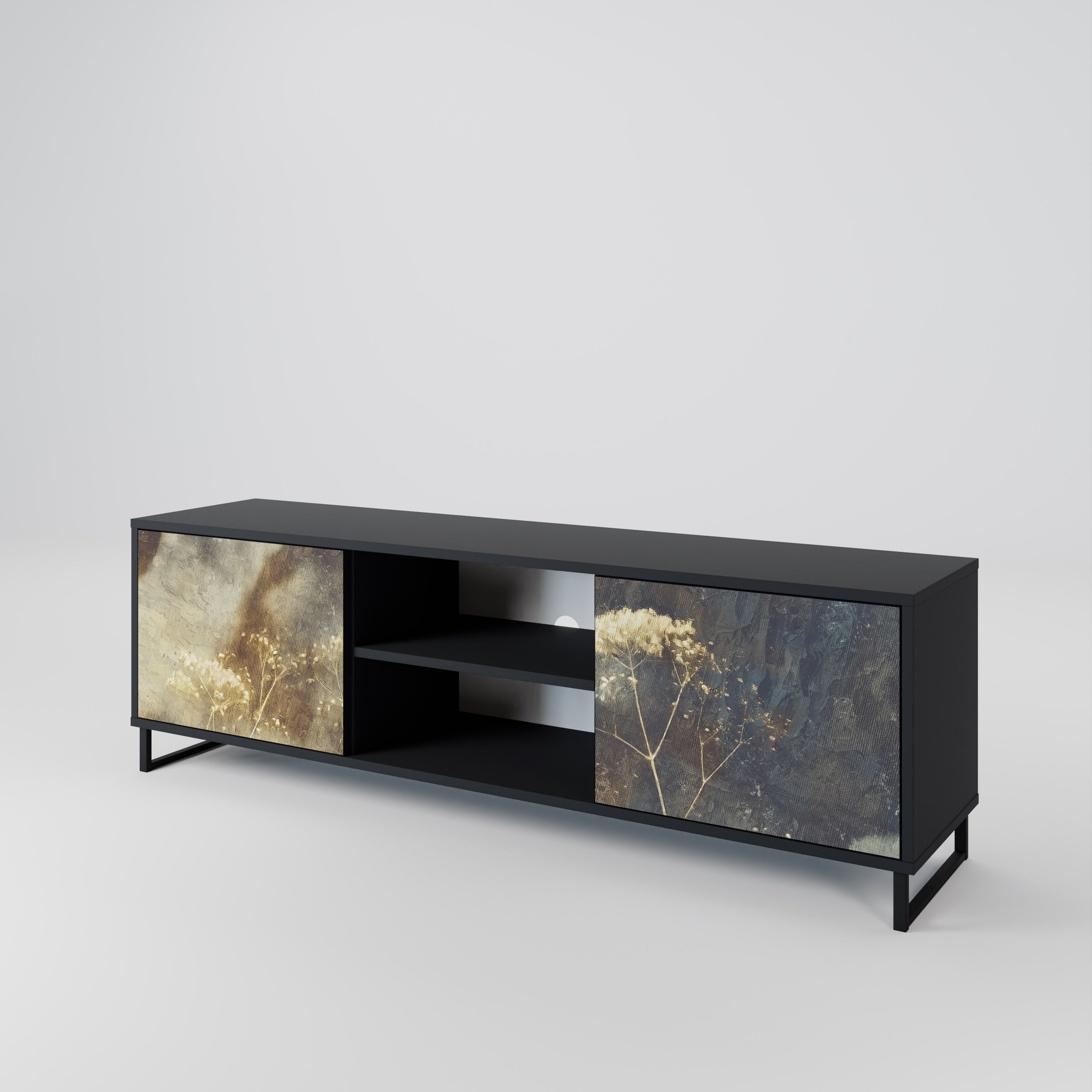 GENTLE POWER Mueble de TV de 2 Puertas