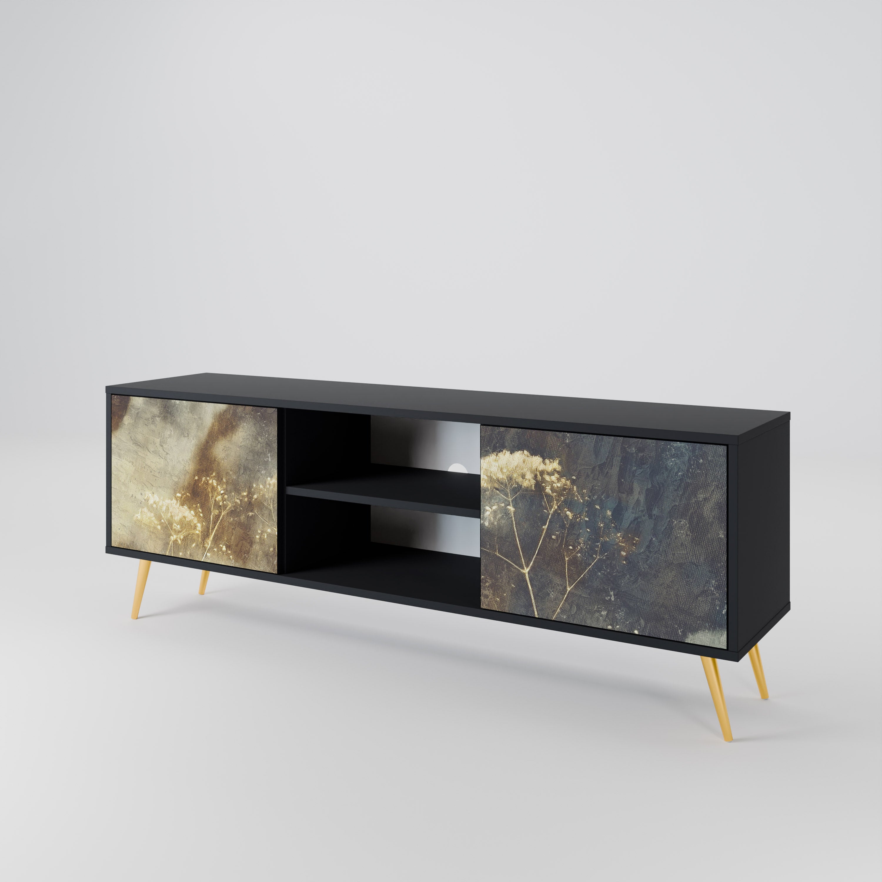 GENTLE POWER Mueble de TV de 2 Puertas