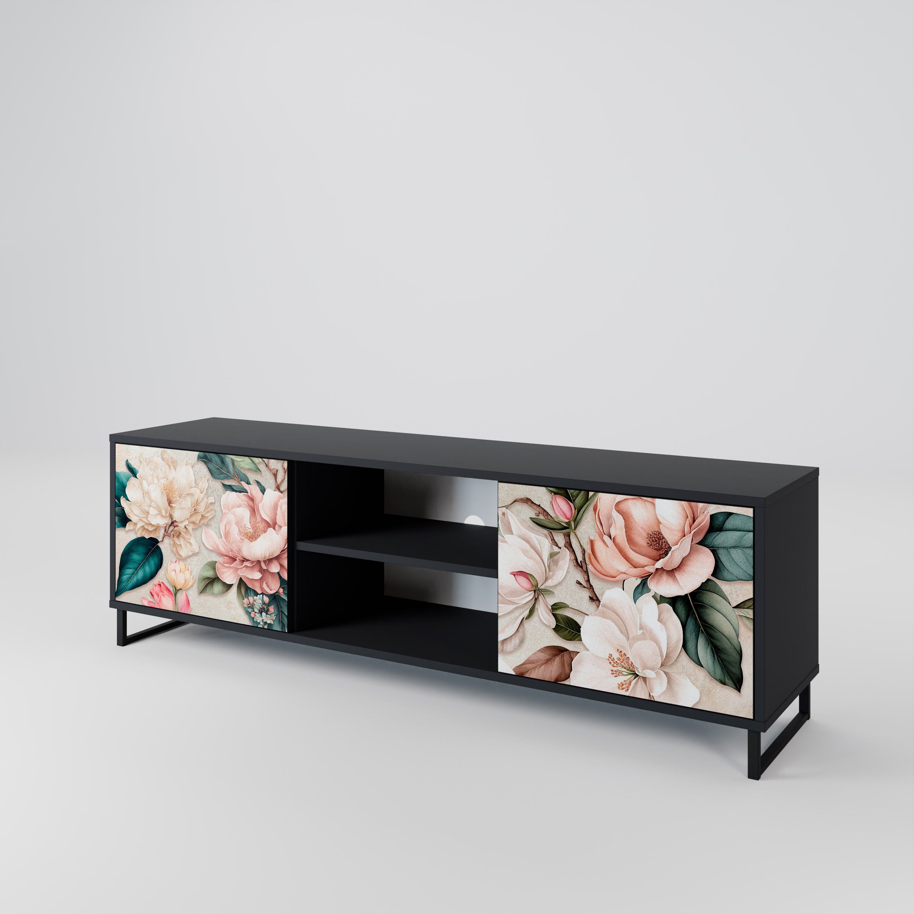 FLORAL GRACE Mueble de TV de 2 Puertas