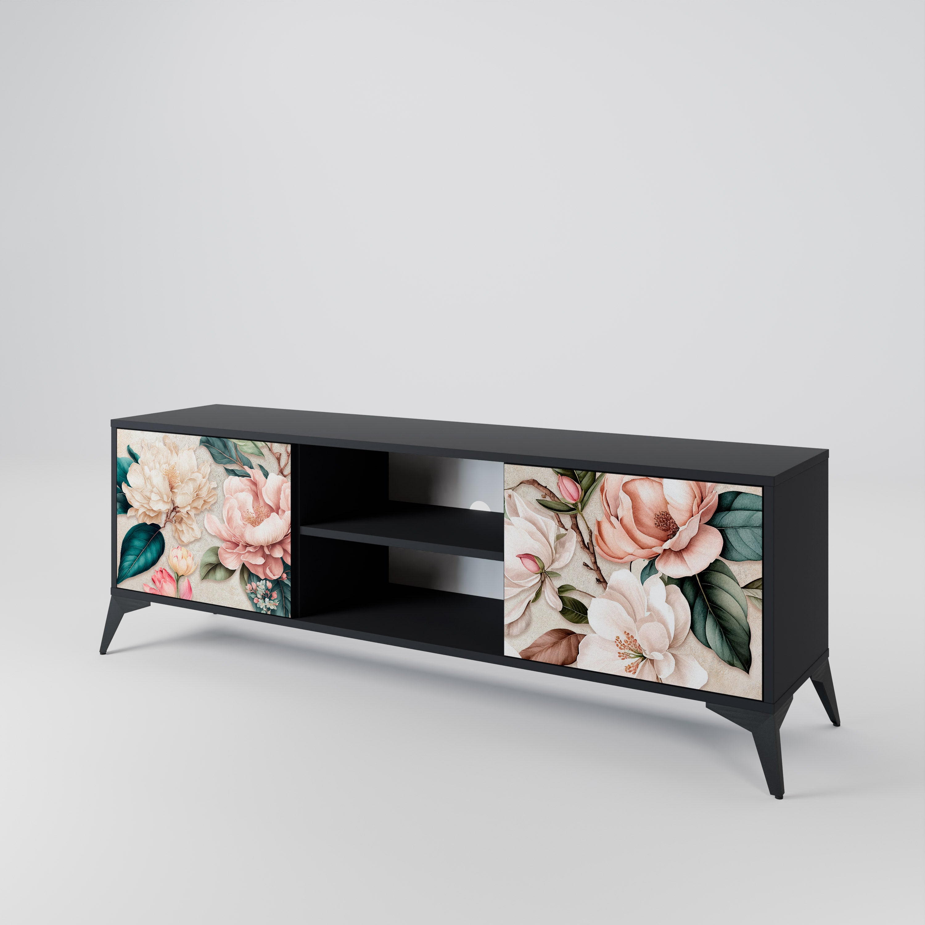 FLORAL GRACE Mueble de TV de 2 Puertas