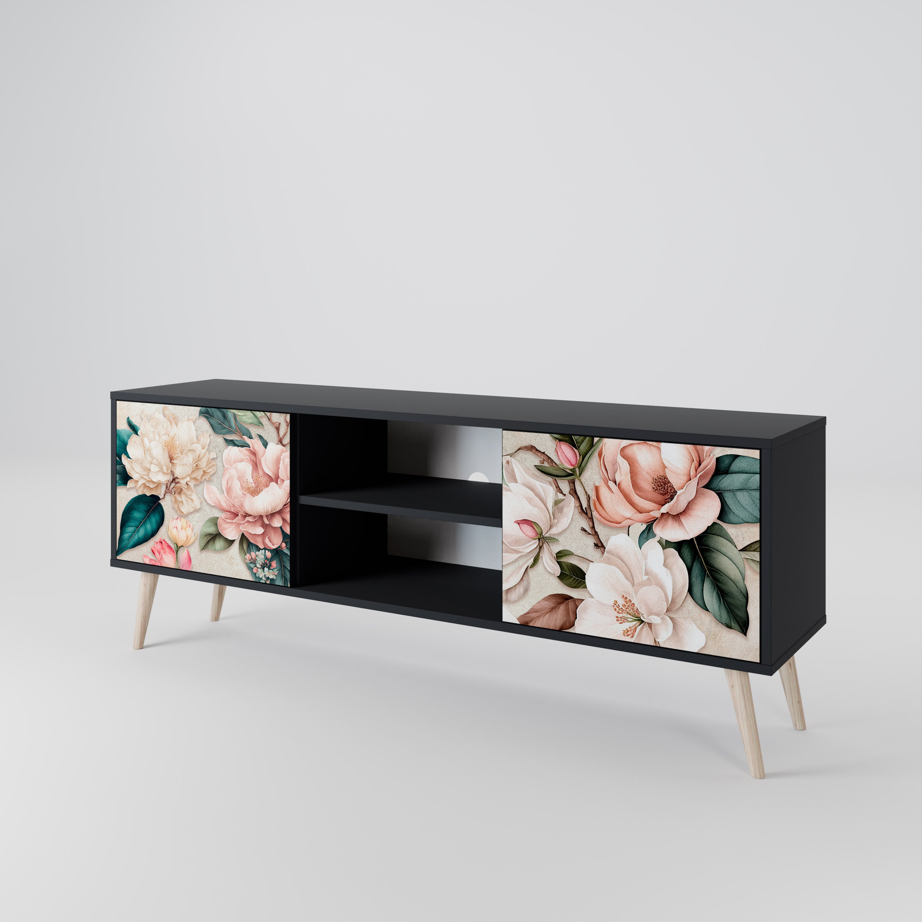 FLORAL GRACE Mueble de TV de 2 Puertas
