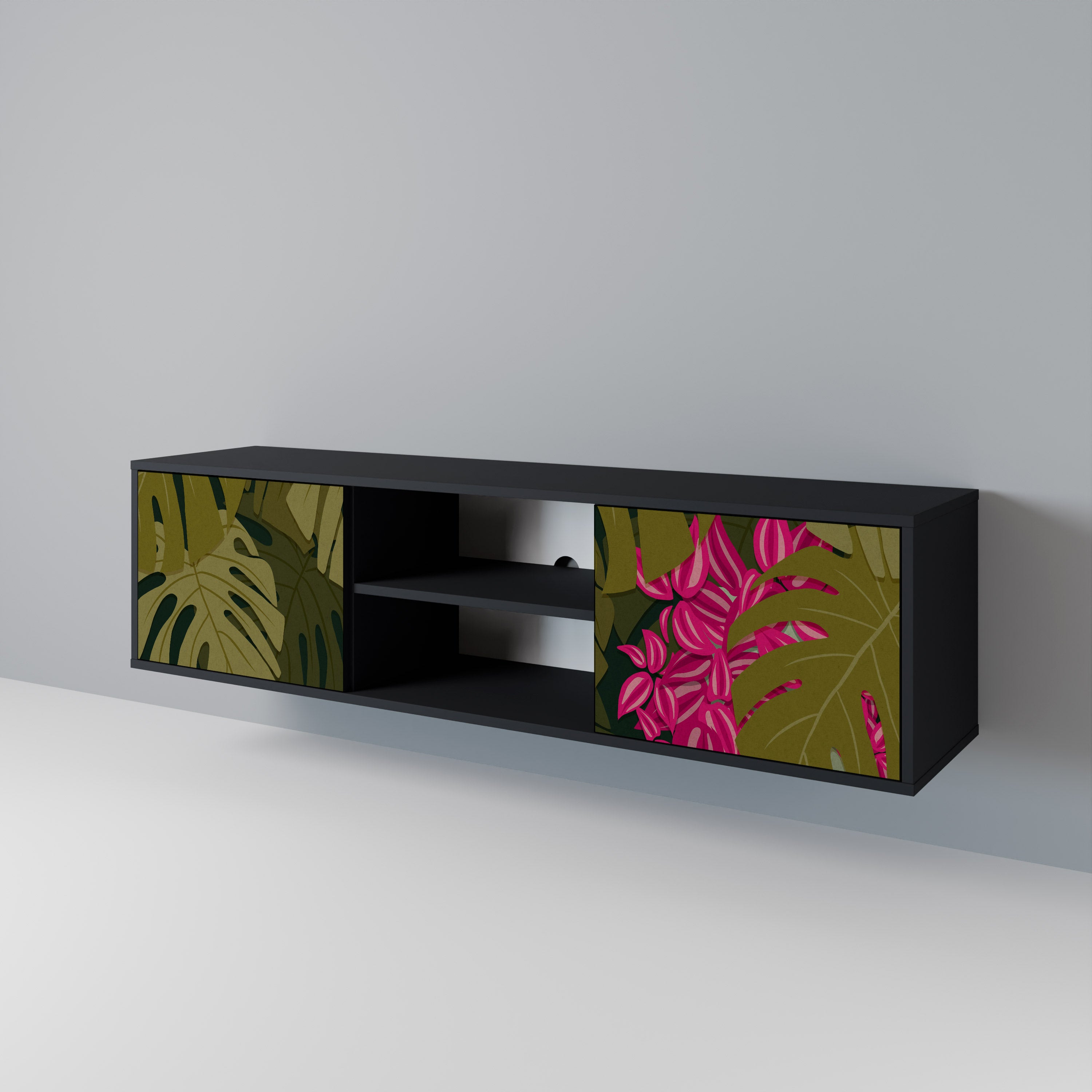TROPICAL BEAUTY Mueble de TV de 2 Puertas