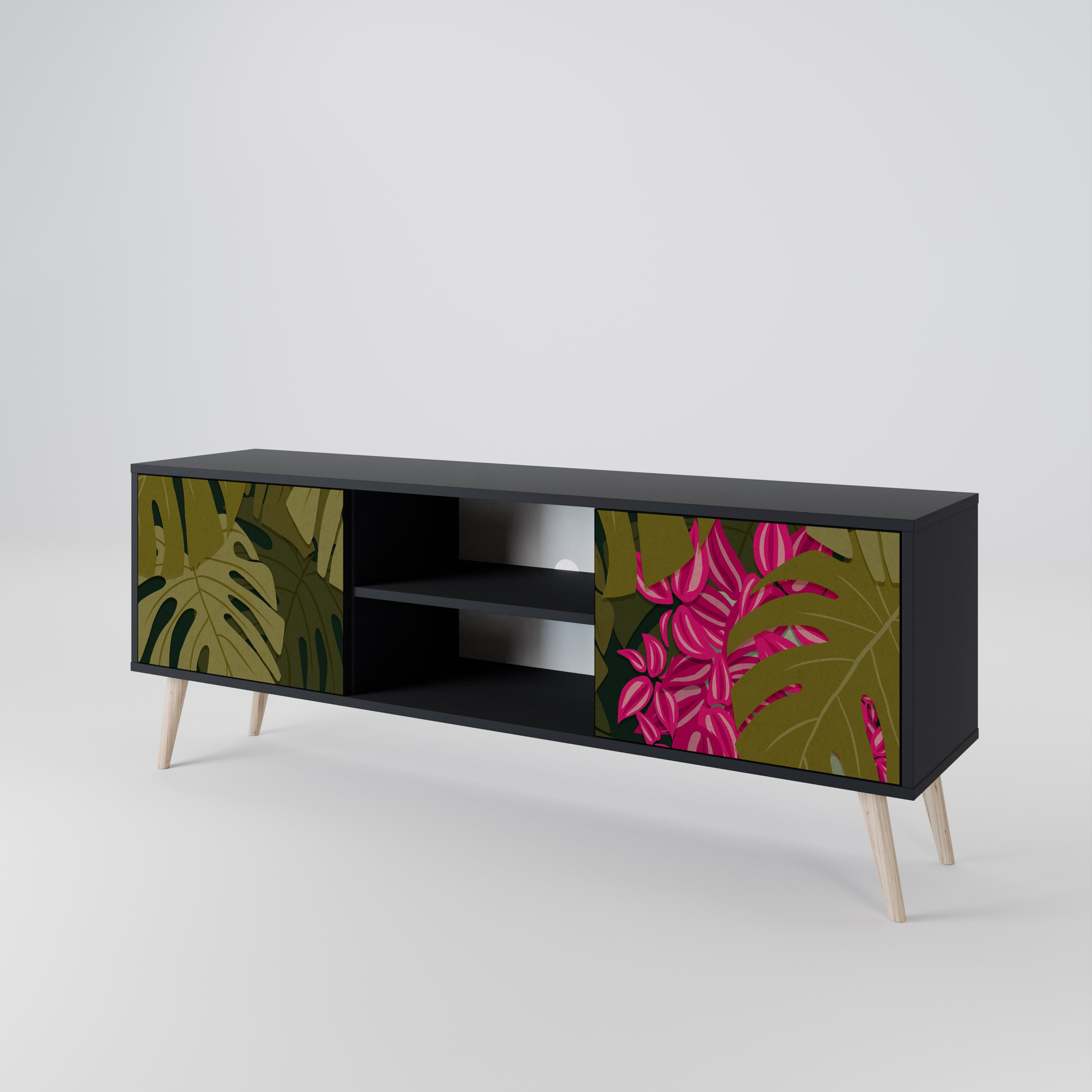 TROPICAL BEAUTY Mueble de TV de 2 Puertas