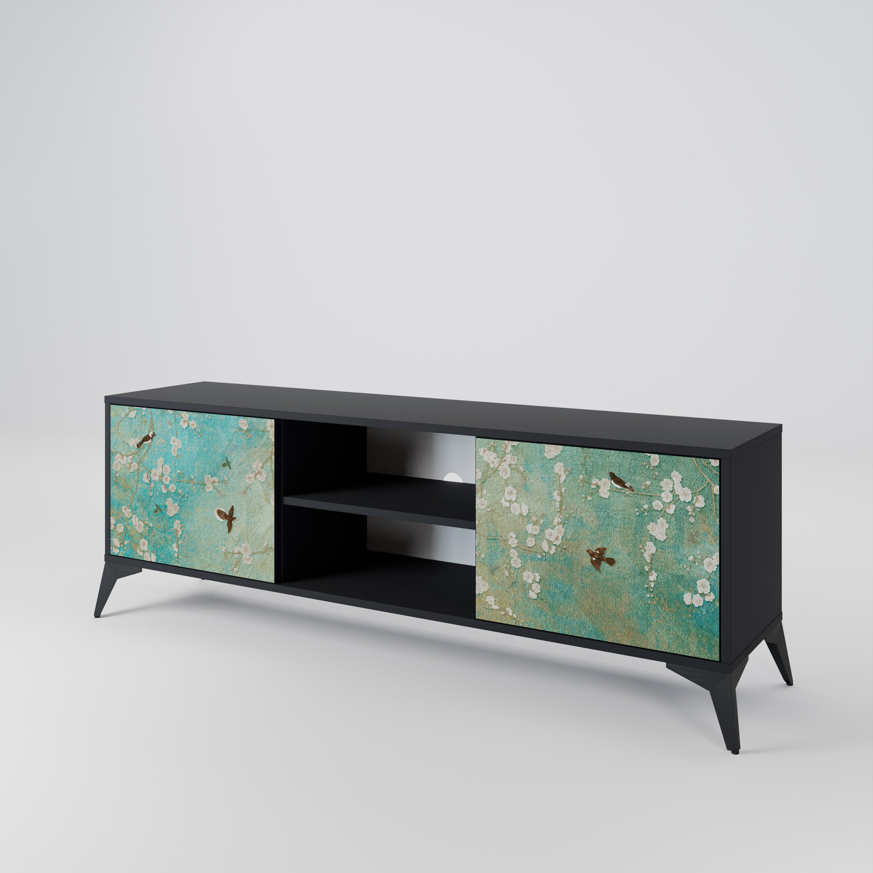BLOOMING CHARM Mueble de TV de 2 Puertas