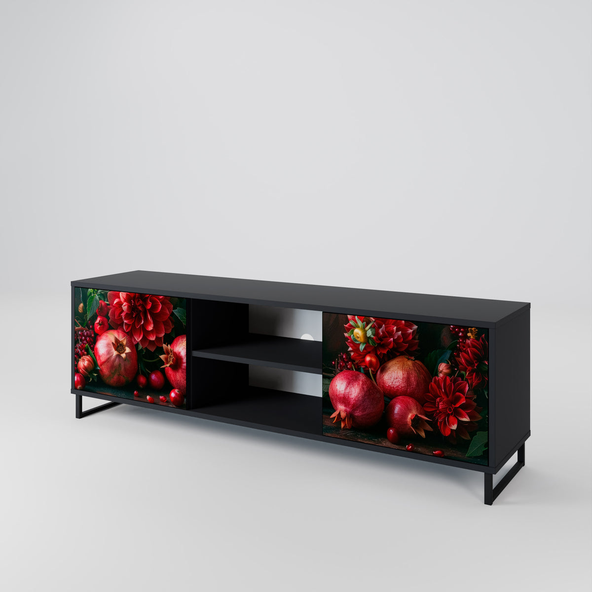 DAHLIAS AND POMEGRANATES Mueble de TV de 2 Puertas