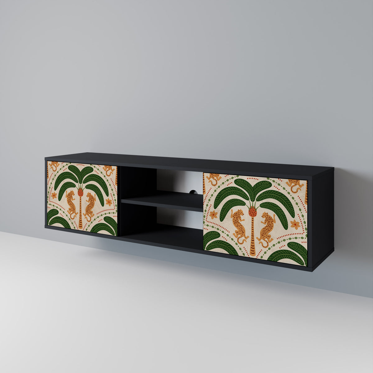 DANCING PREDATORS Mueble de TV de 2 Puertas