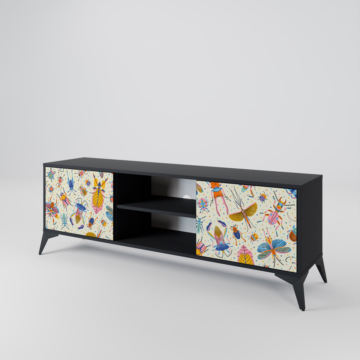 COLORFUL INSECTS Mueble de TV de 2 Puertas