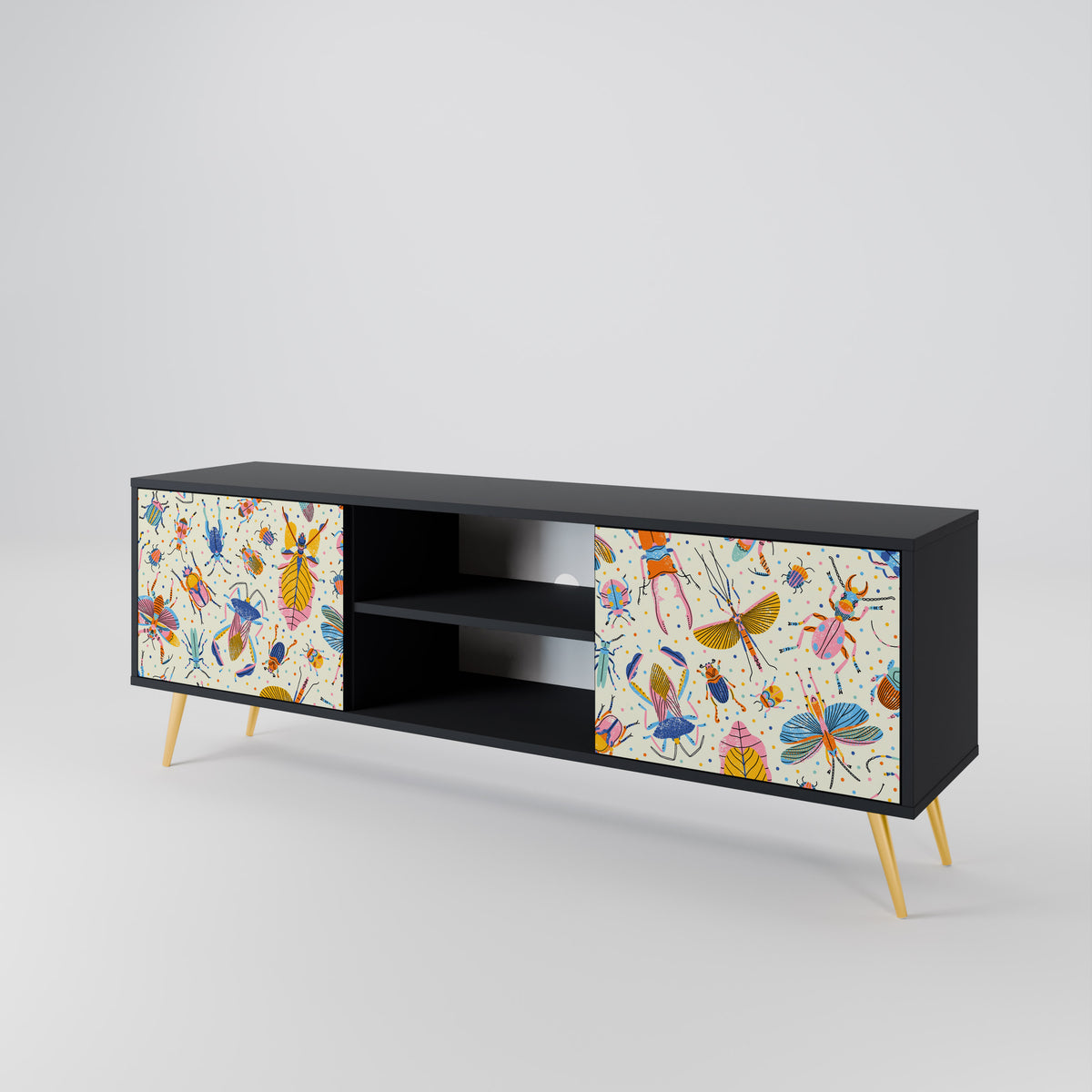 COLORFUL INSECTS Mueble de TV de 2 Puertas