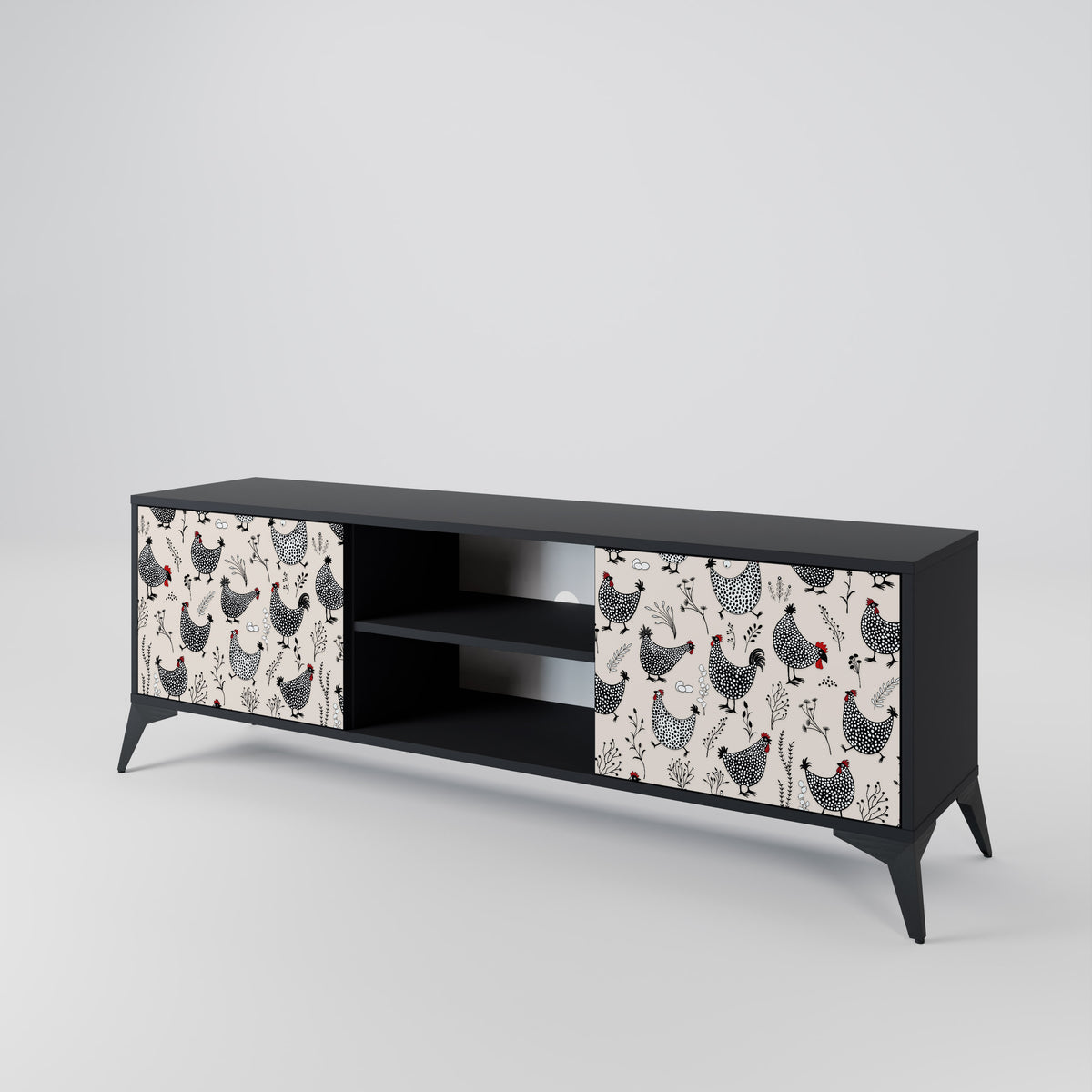 HAPPY HENS Mueble de TV de 2 Puertas