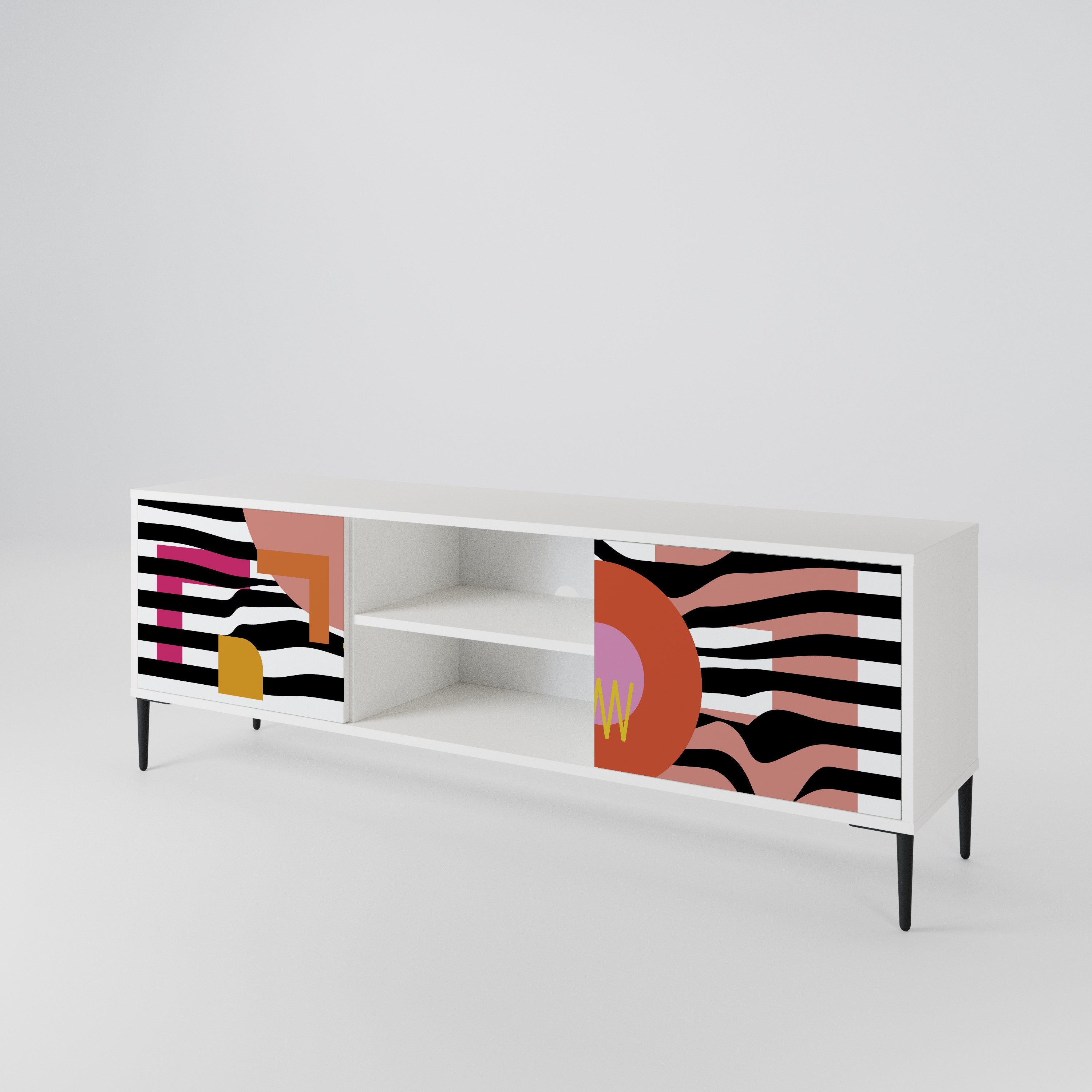 CHROMATIC ABSTRACT 2-Door TV Cabinet
