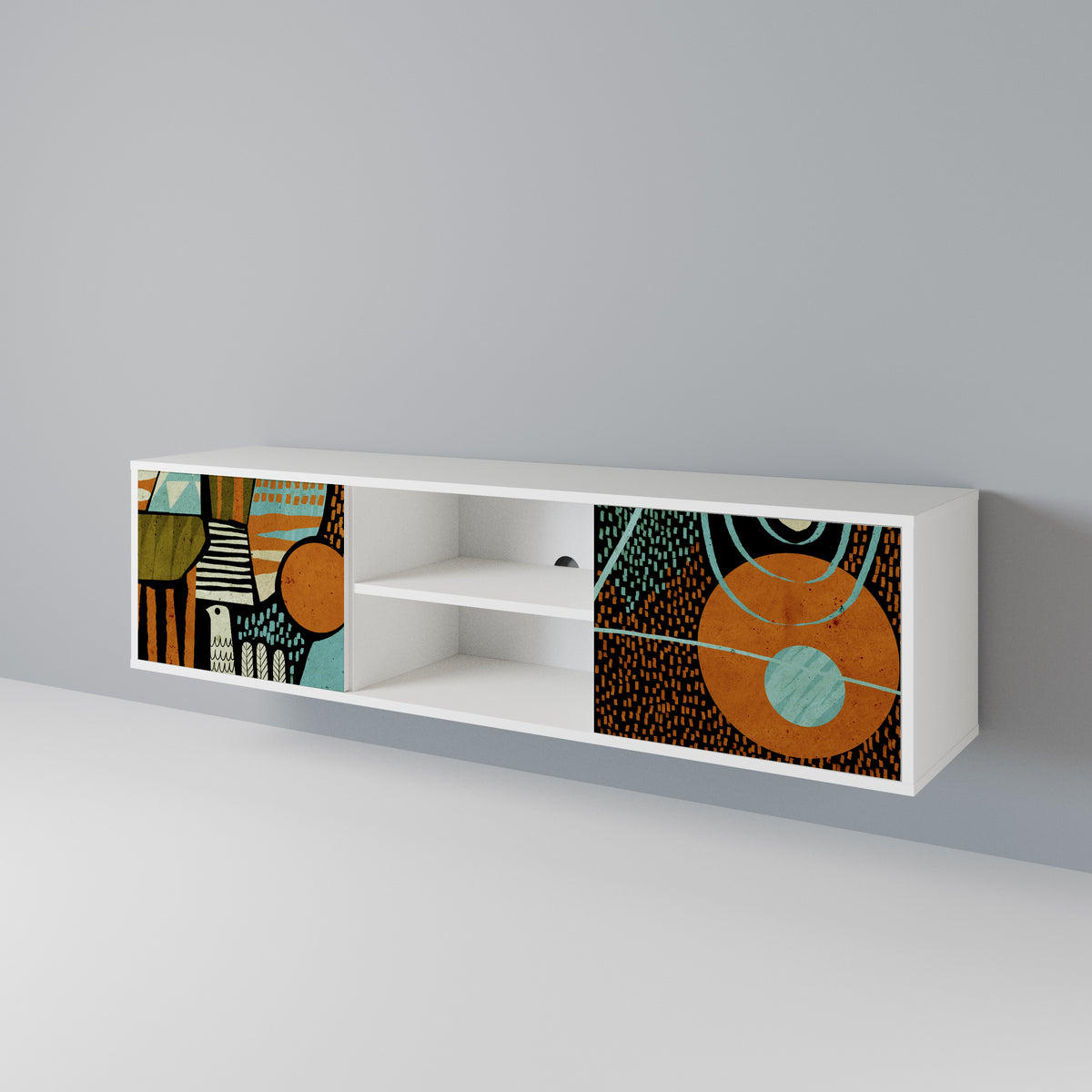 GEODE GLIMMER Mueble de TV de 2 Puertas