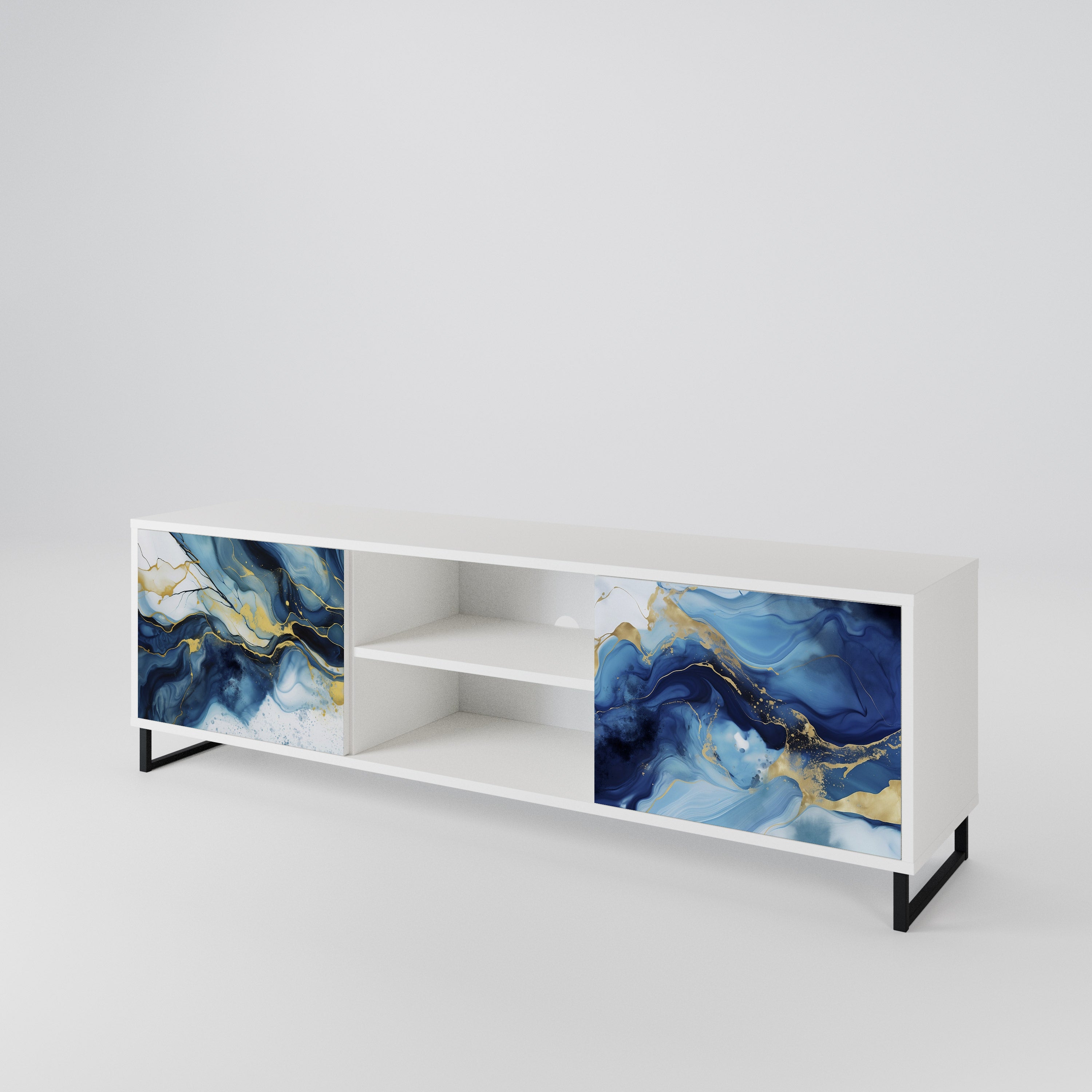 INKY MARBLE 2-Door TV Cabinet