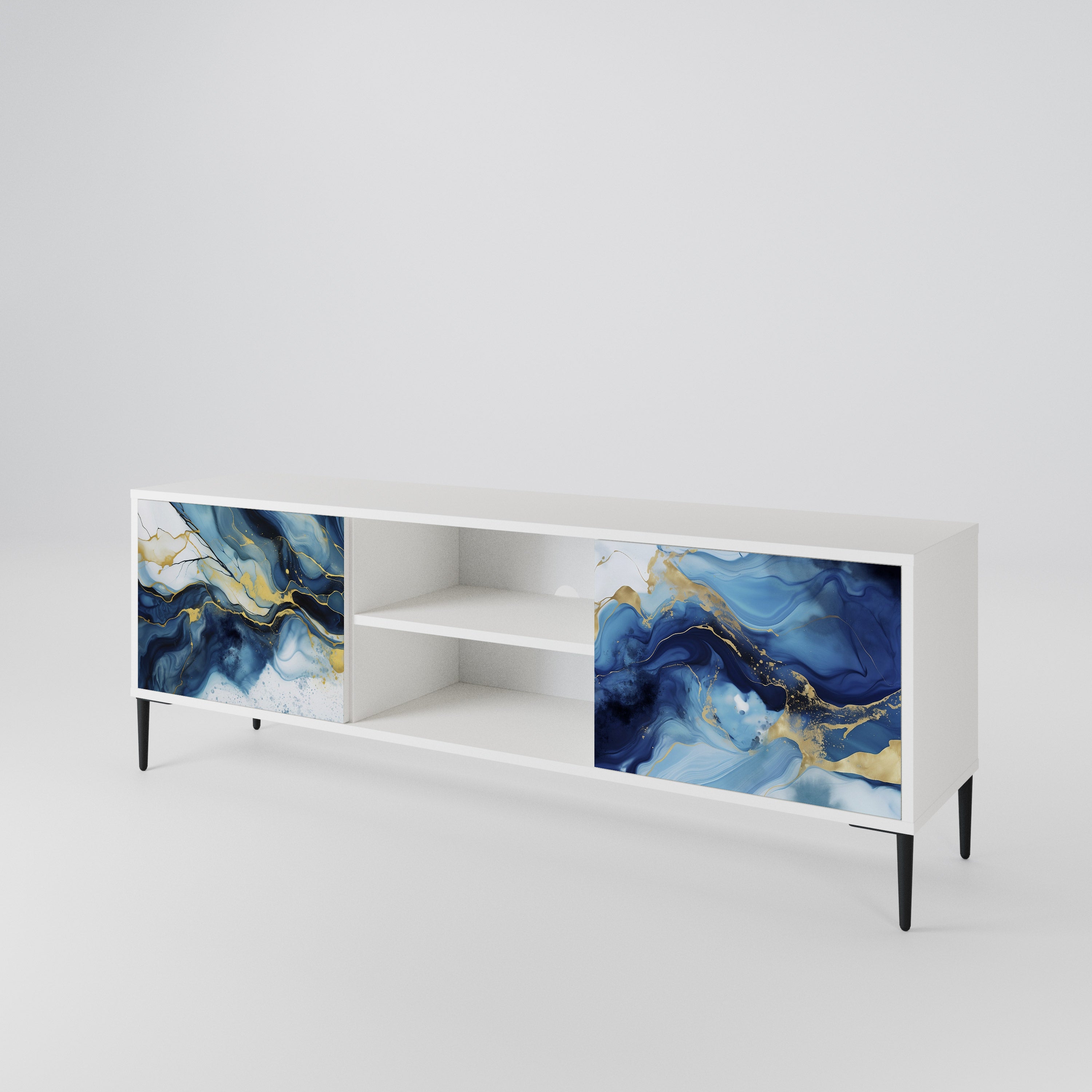 INKY MARBLE 2-Door TV Cabinet