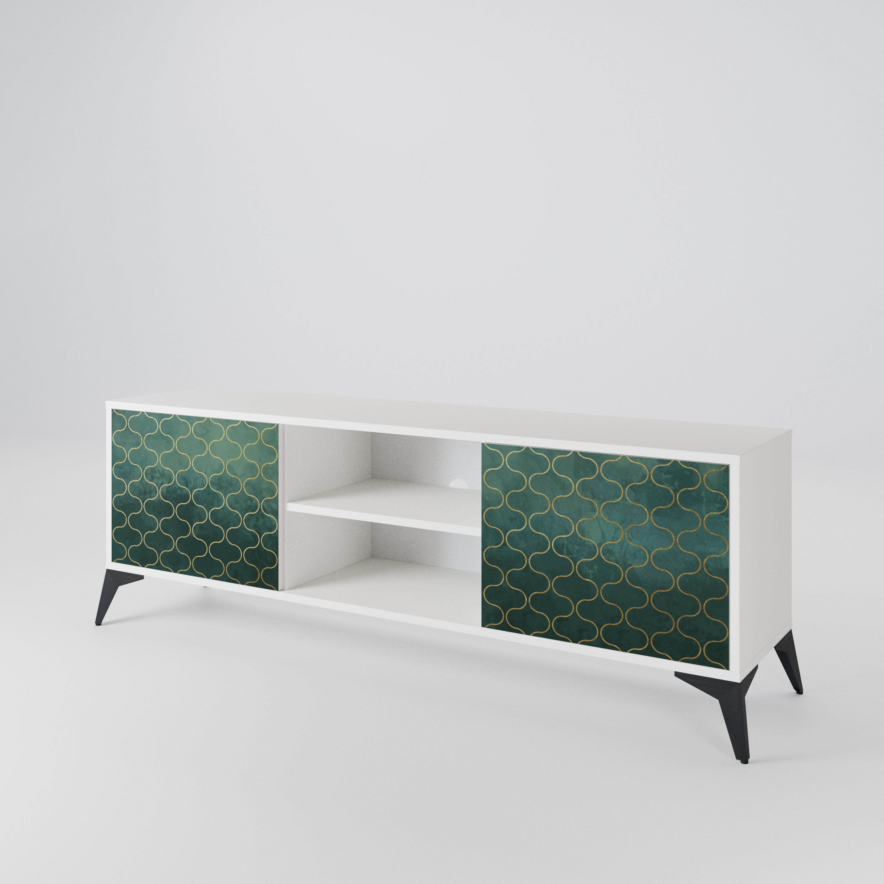 TESSELATED GREENERY 2-Door TV Cabinet