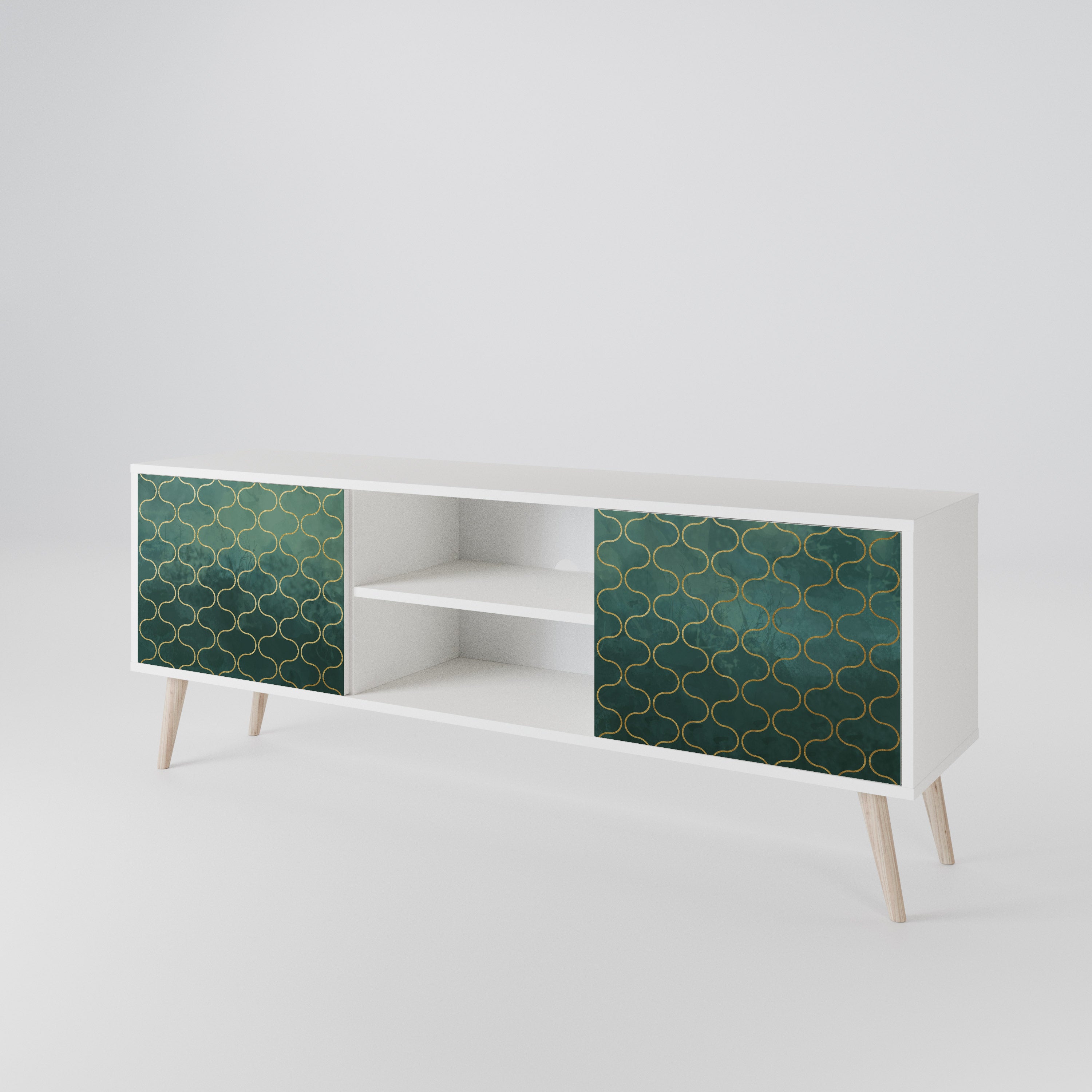 TESSELATED GREENERY 2-Door TV Cabinet