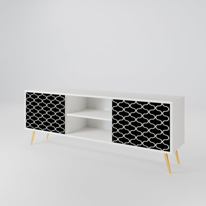 TESSELATED BLACKNESS Mueble de TV de 2 Puertas
