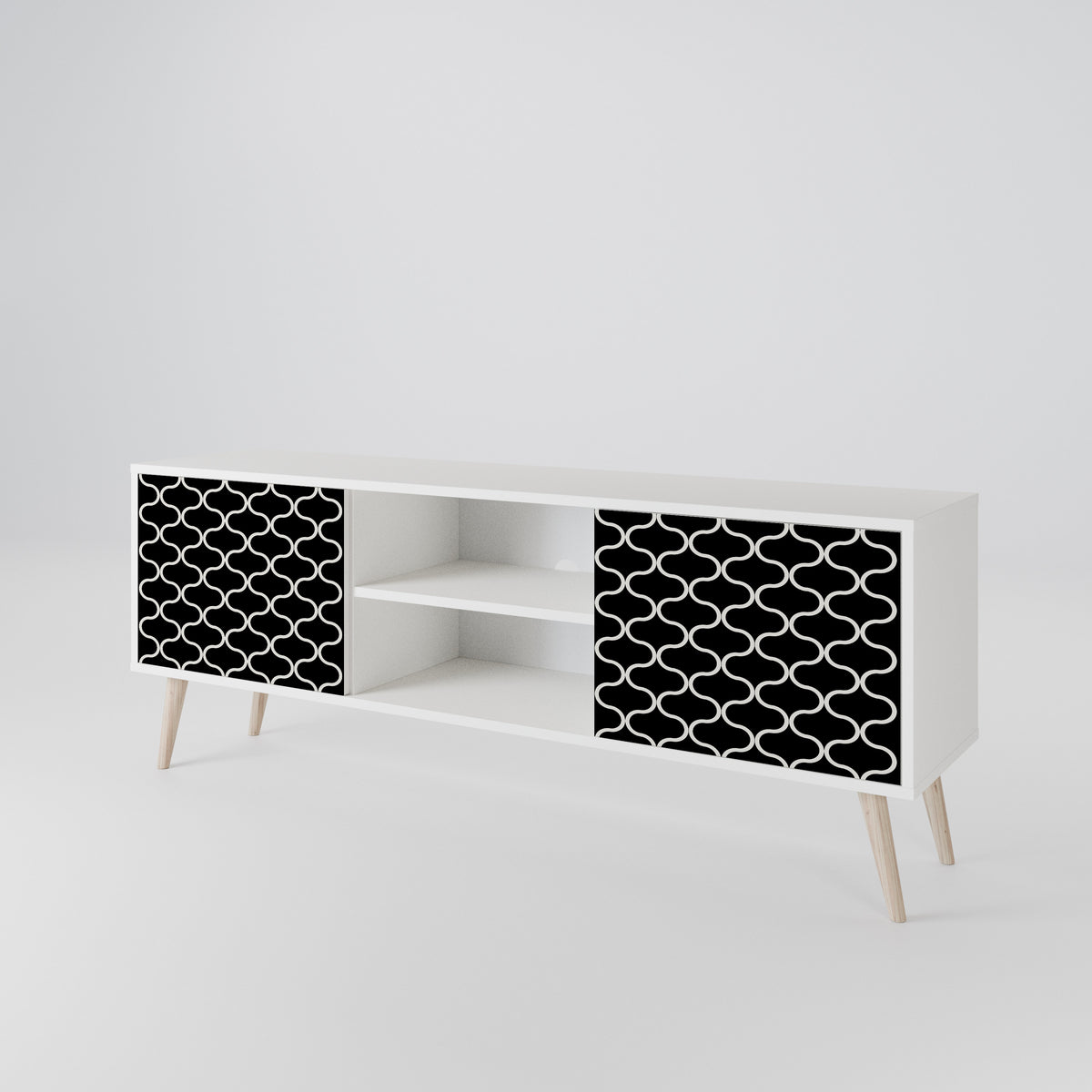 TESSELATED BLACKNESS Mueble de TV de 2 Puertas