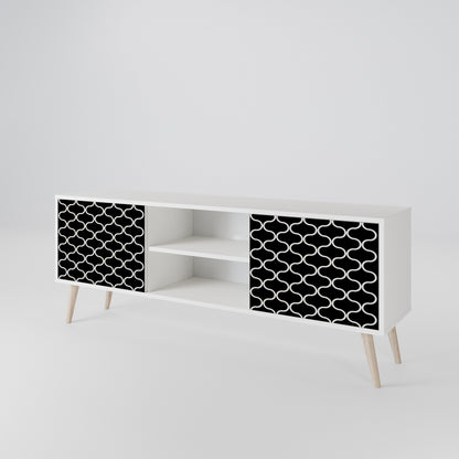 TESSELATED BLACKNESS Mueble de TV de 2 Puertas