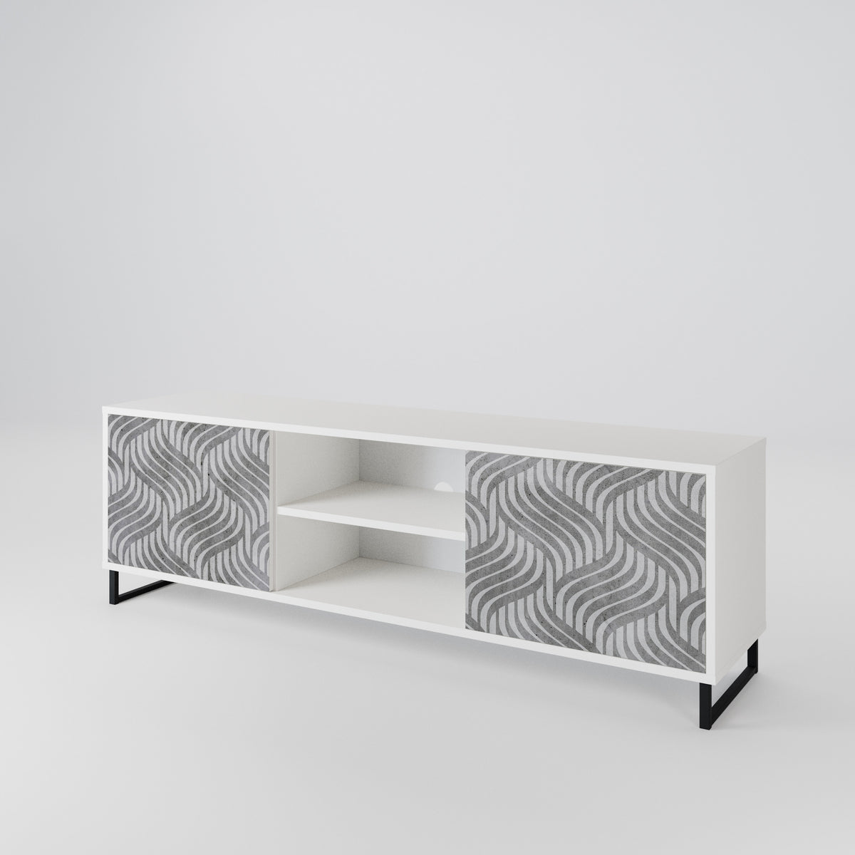 CONCRETE MOVEMENT Mueble de TV de 2 Puertas