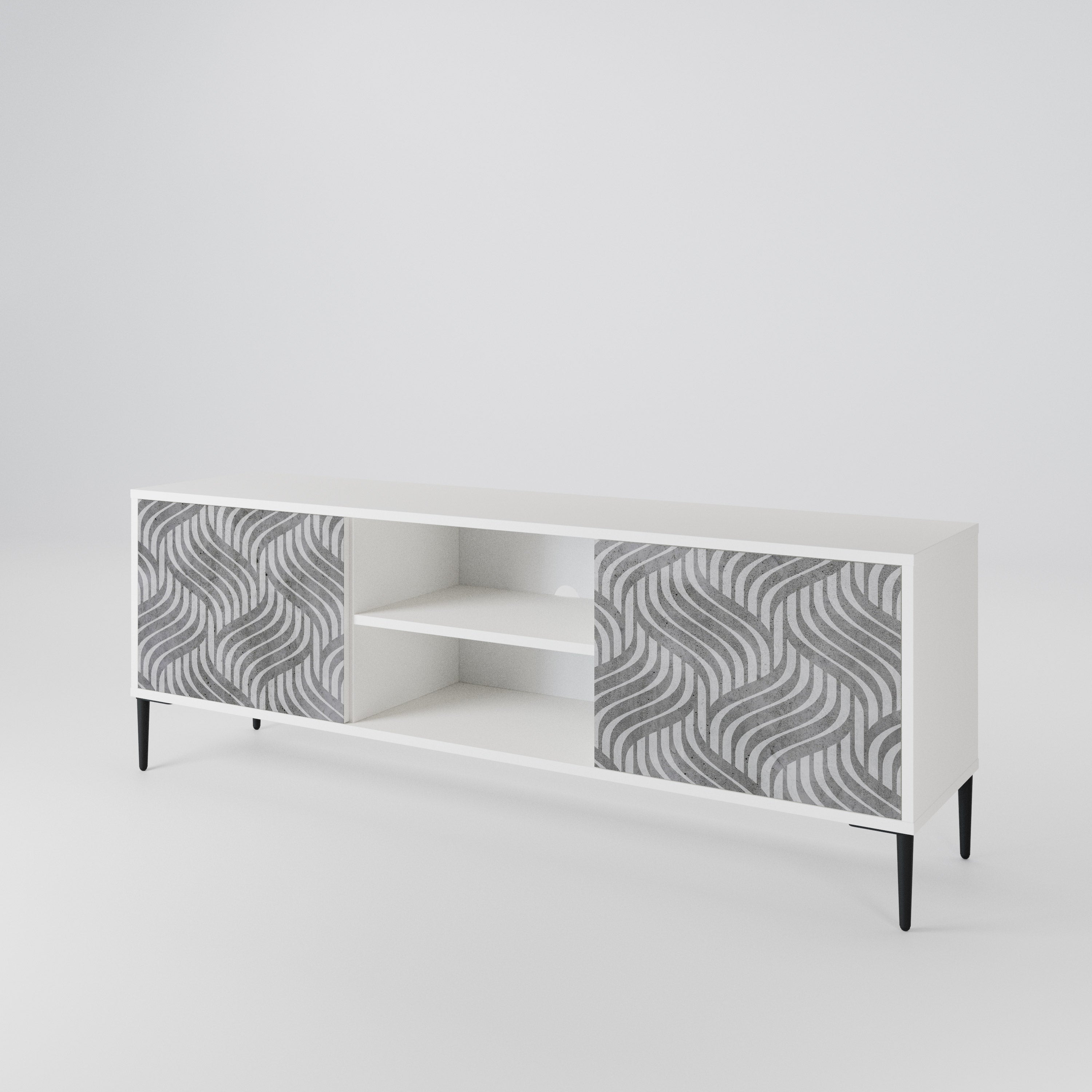 CONCRETE MOVEMENT Mueble de TV de 2 Puertas