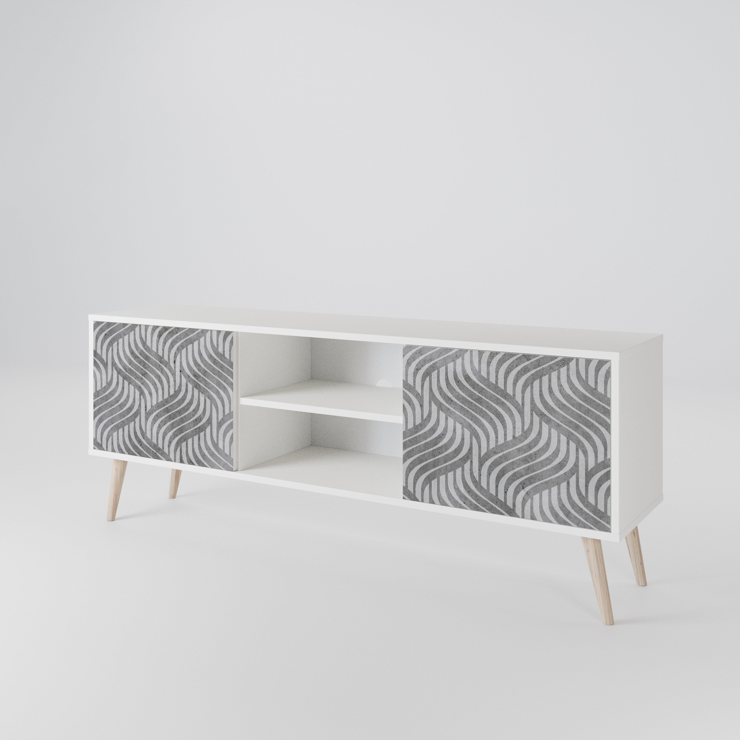 CONCRETE MOVEMENT Mueble de TV de 2 Puertas
