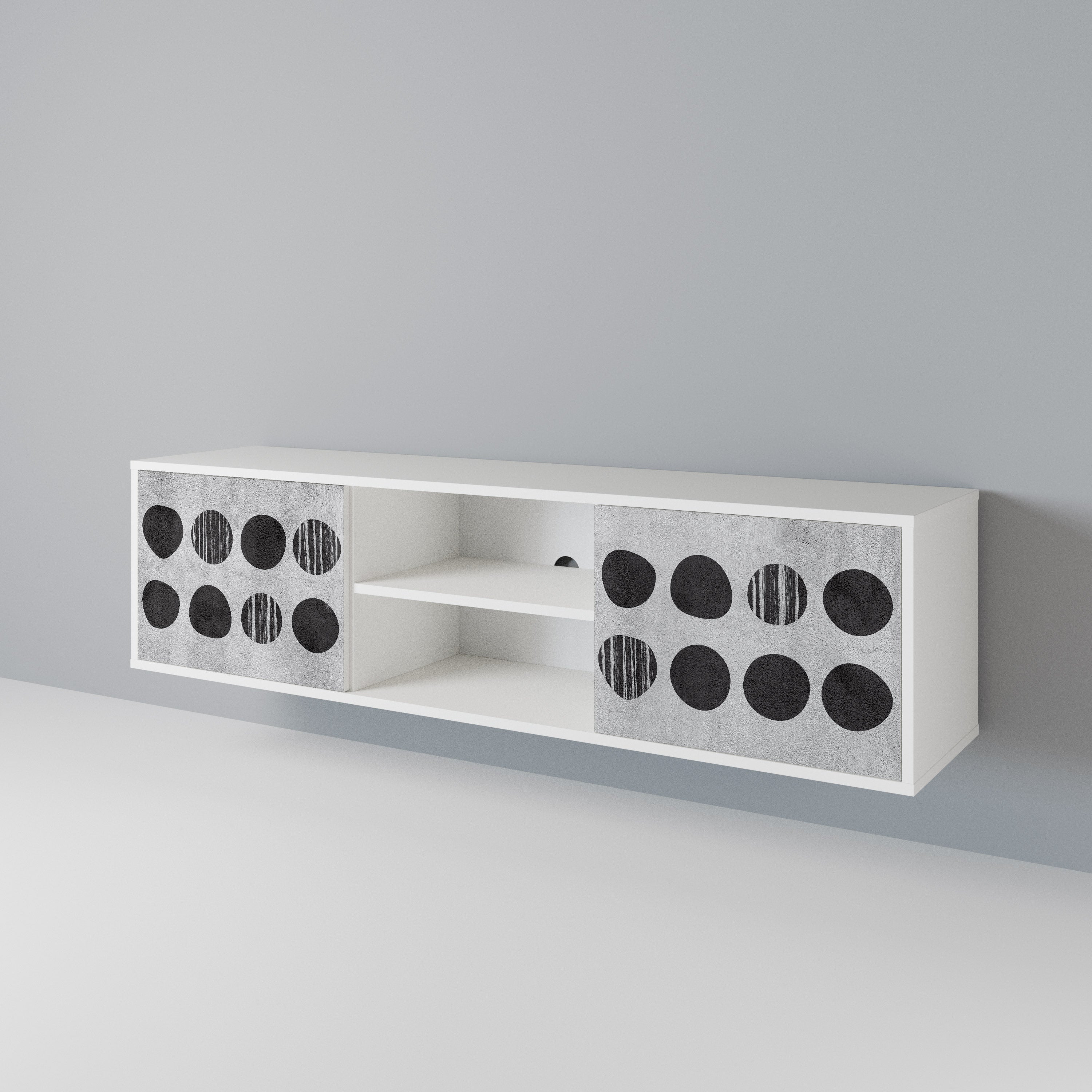GHOSTLY GRADIENTS Mueble de TV de 2 Puertas