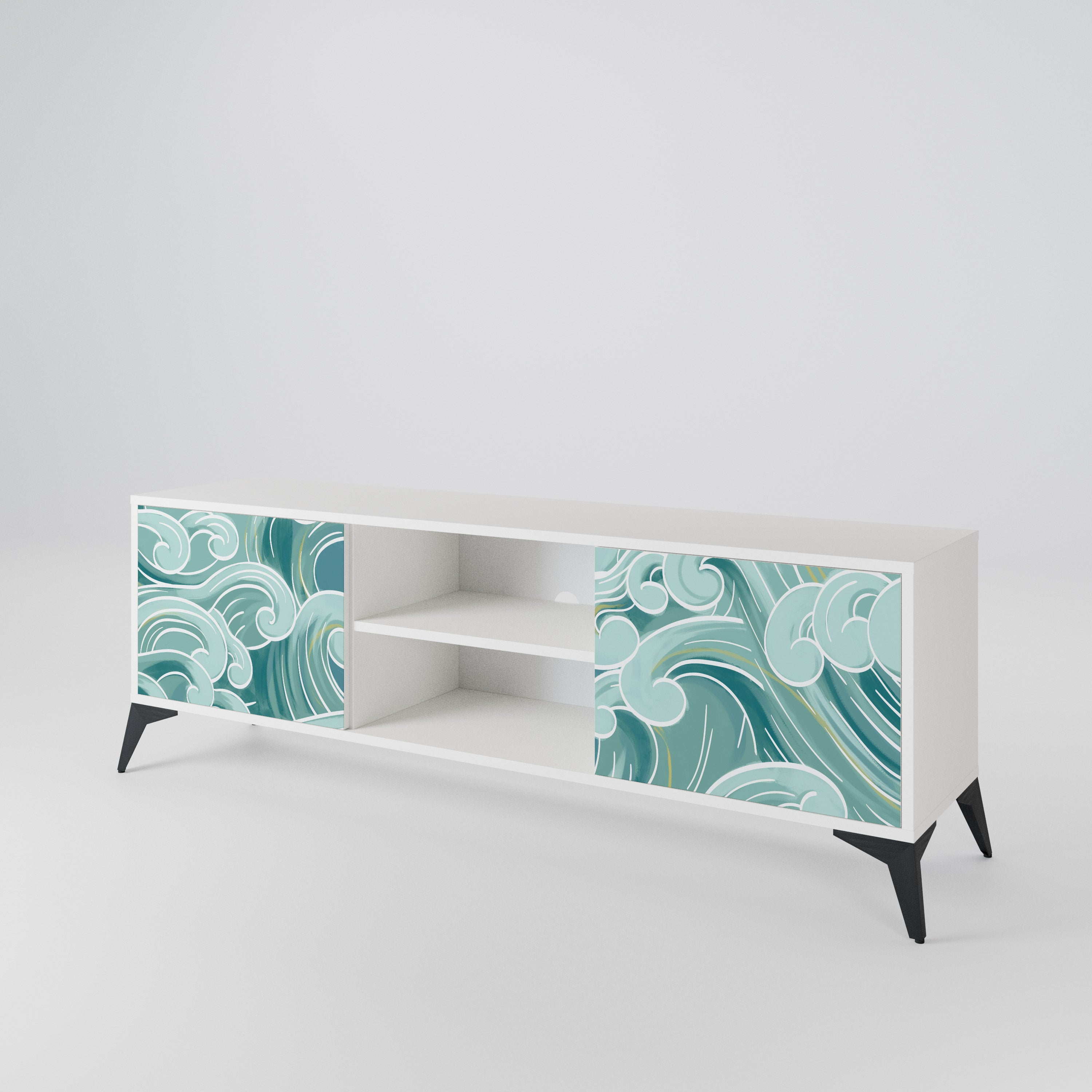 ASIAN SWAY Mueble de TV de 2 Puertas