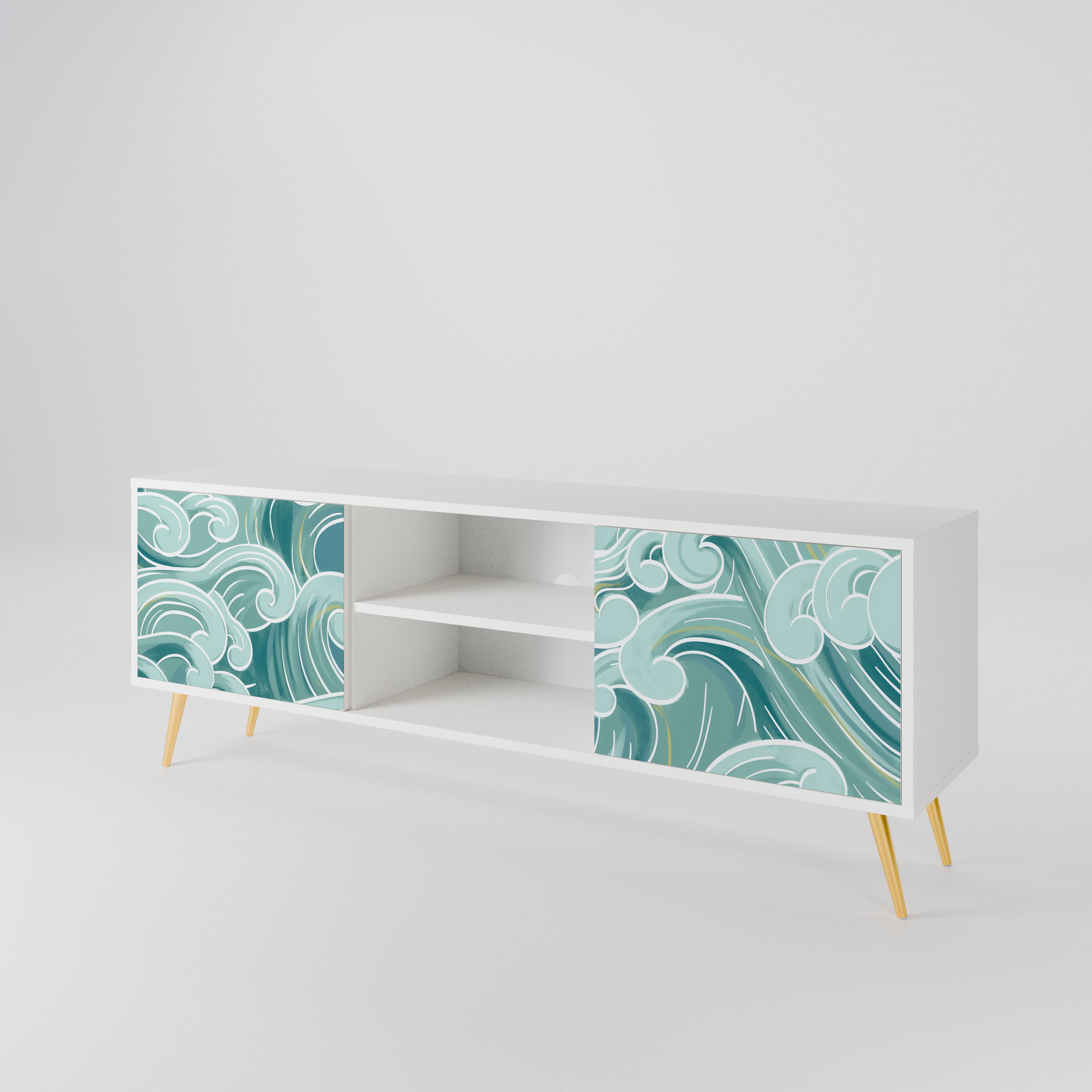 ASIAN SWAY Mueble de TV de 2 Puertas