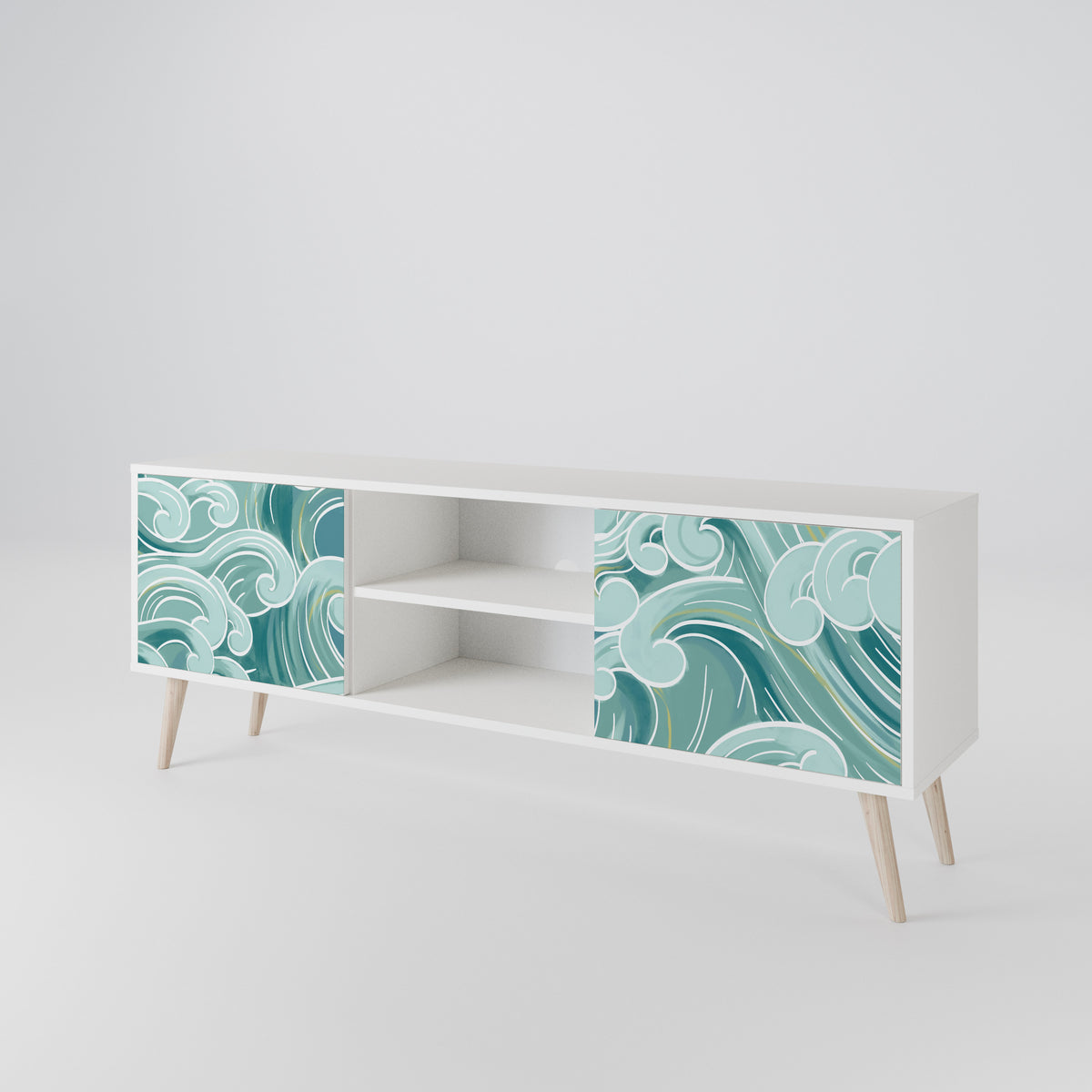 ASIAN SWAY Mueble de TV de 2 Puertas