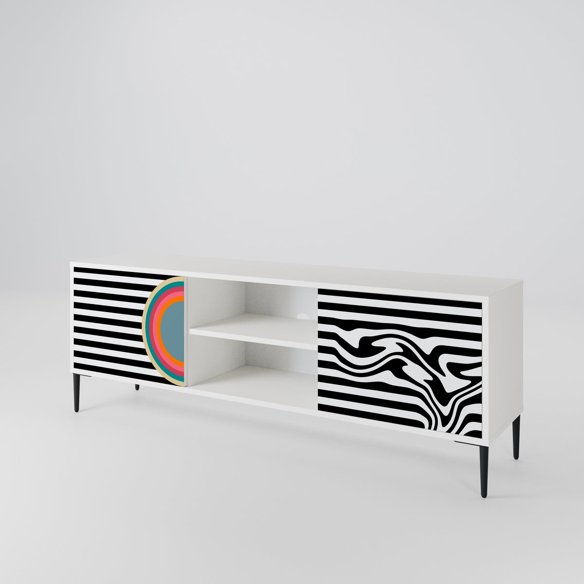 SPECTRA SHOWCASE Mueble de TV de 2 Puertas