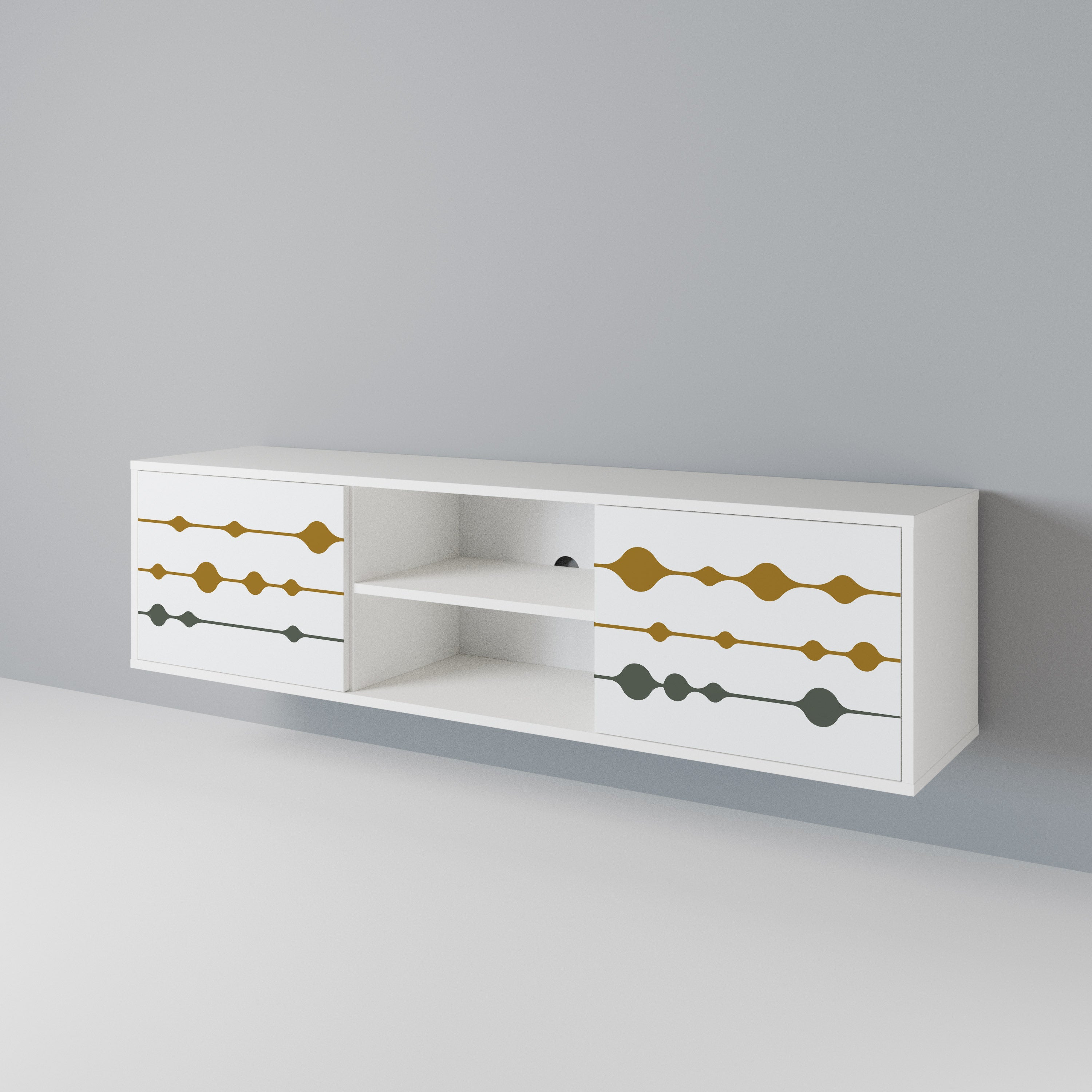 VIVID TONE Mueble de TV de 2 Puertas