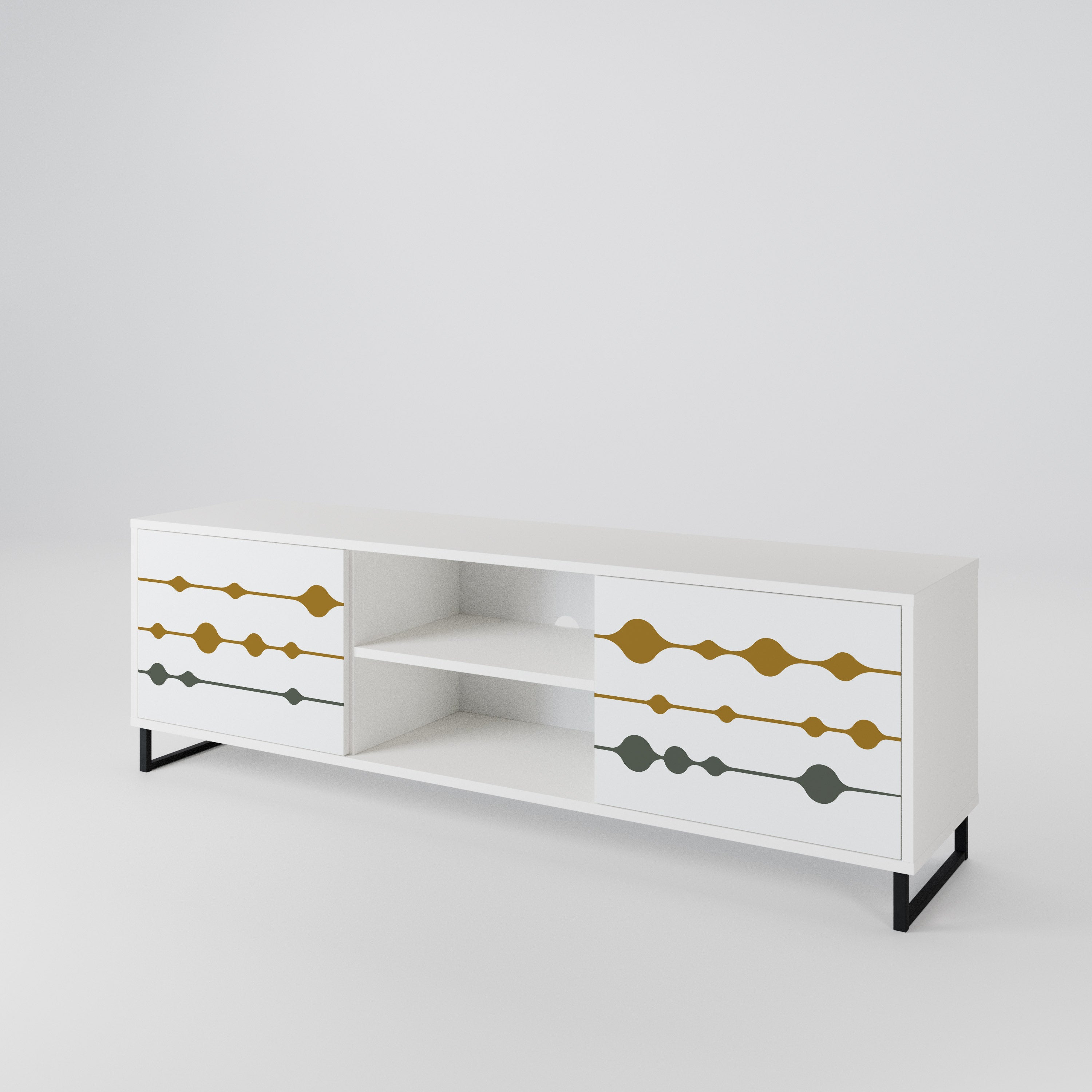VIVID TONE Mueble de TV de 2 Puertas