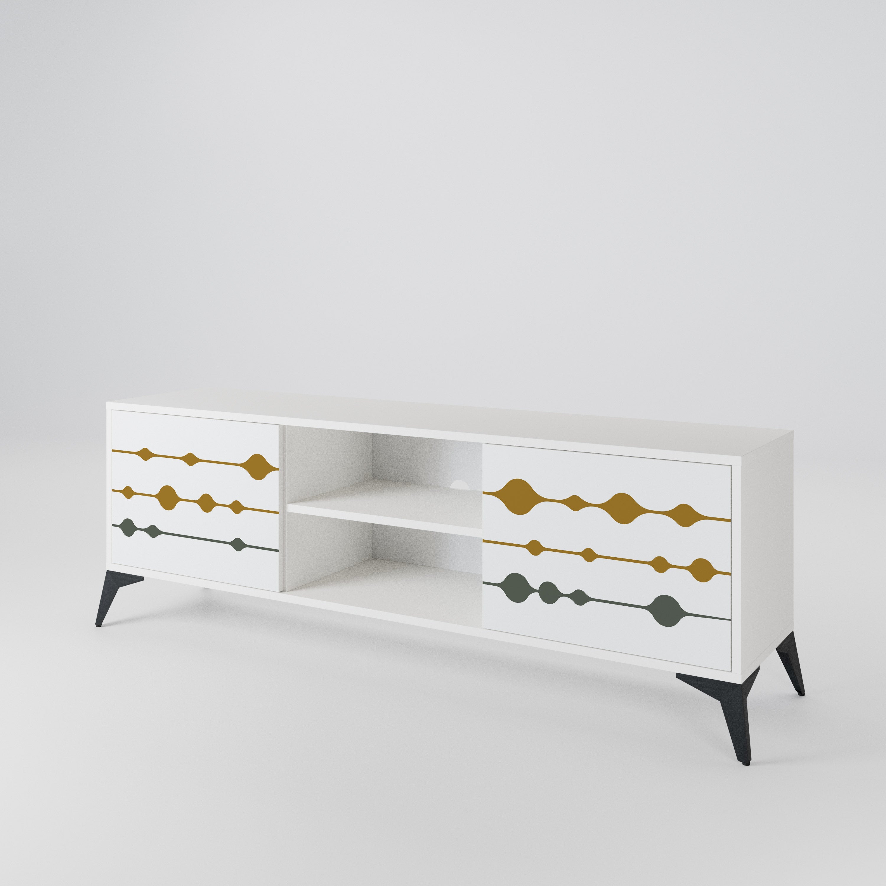 VIVID TONE Mueble de TV de 2 Puertas