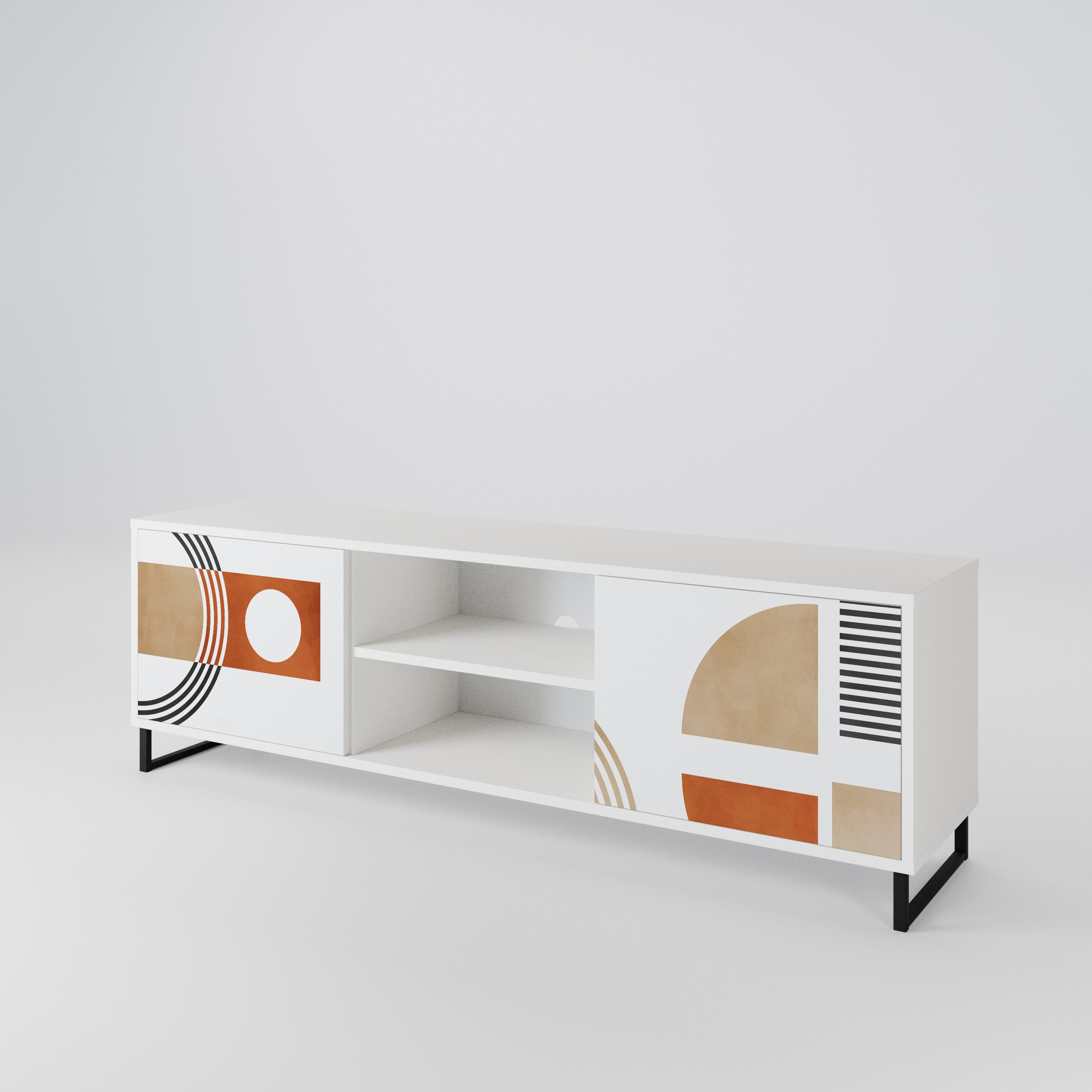 CIRCLE RHYTM Mueble de TV de 2 Puertas
