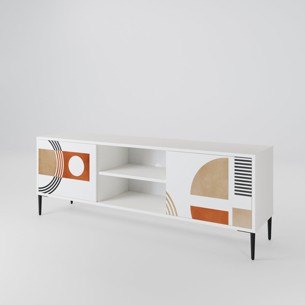 CIRCLE RHYTM Mueble de TV de 2 Puertas