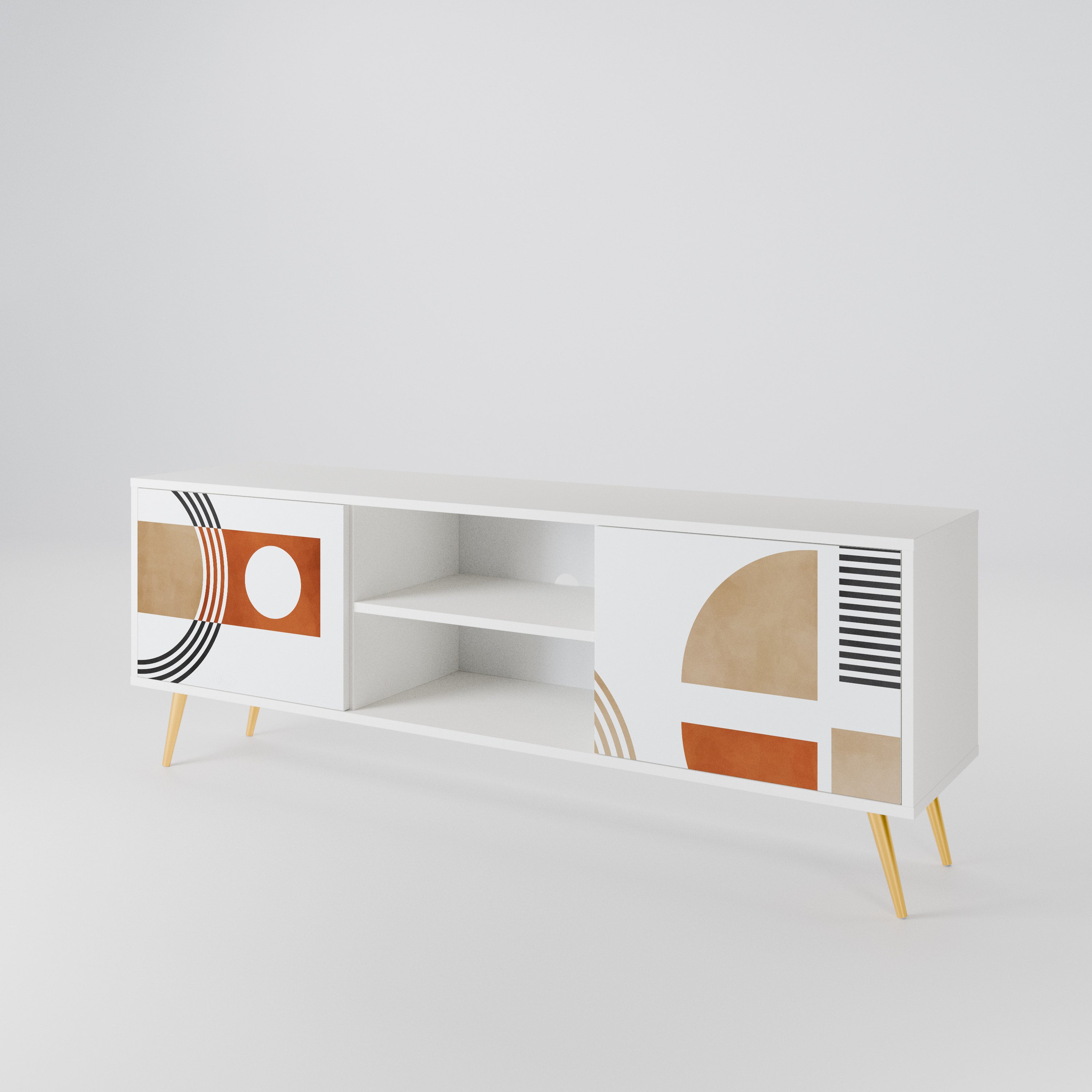 CIRCLE RHYTM Mueble de TV de 2 Puertas